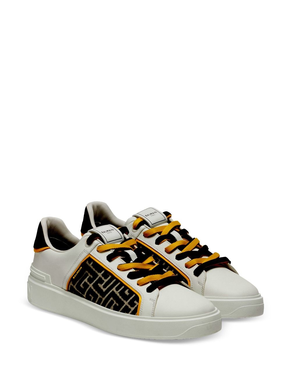 monogram-pattern lace-up sneakers - 2