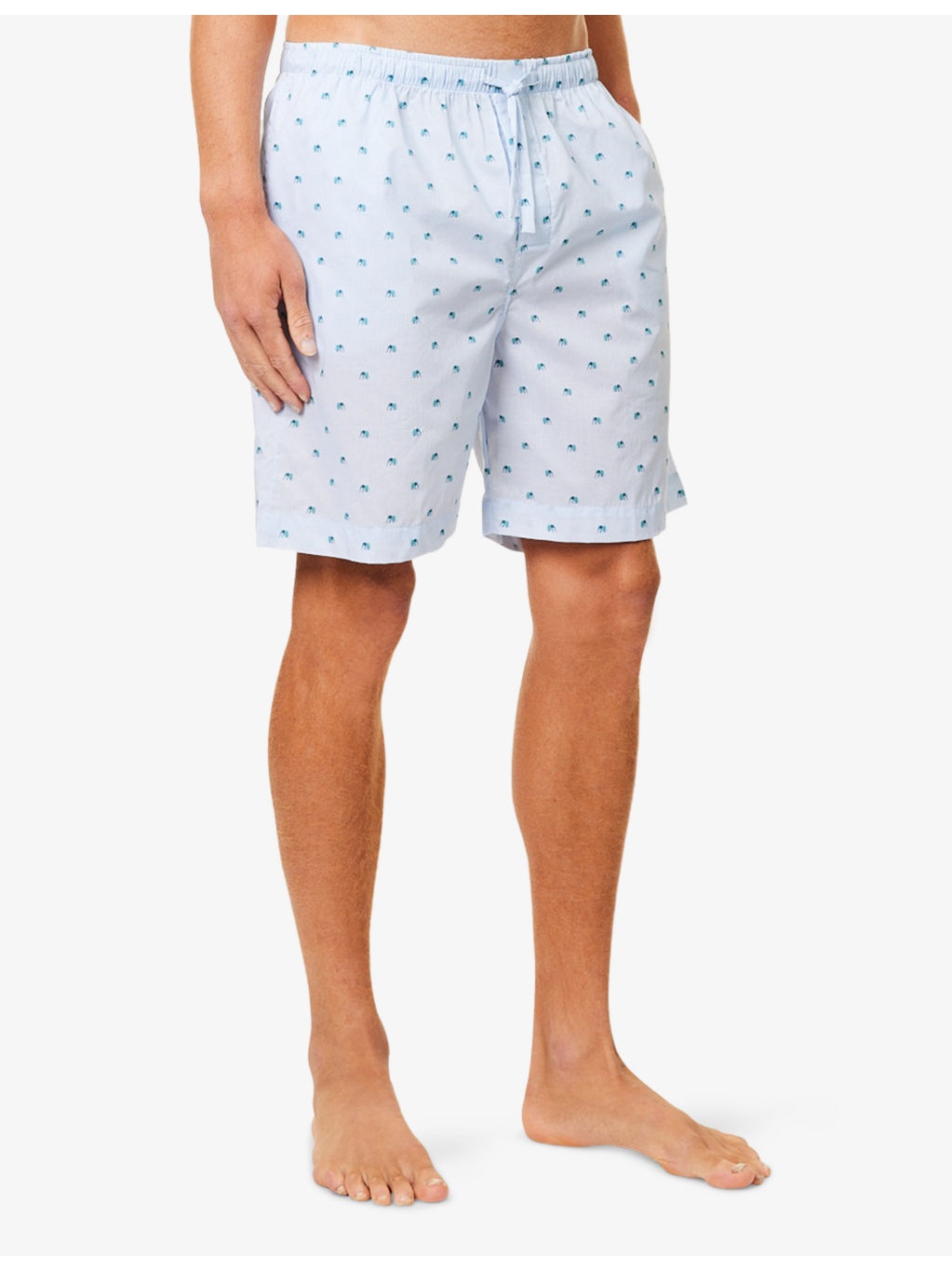 Ledbury Striped Elephant-Print Cotton Lounge Shorts - 3
