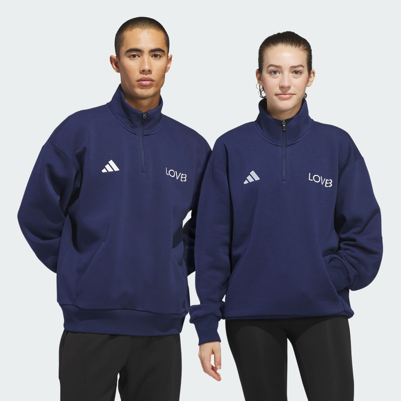 LOVB FLEECE GRAPHICS QUARTER-ZIP SWEATSHIRT. 4