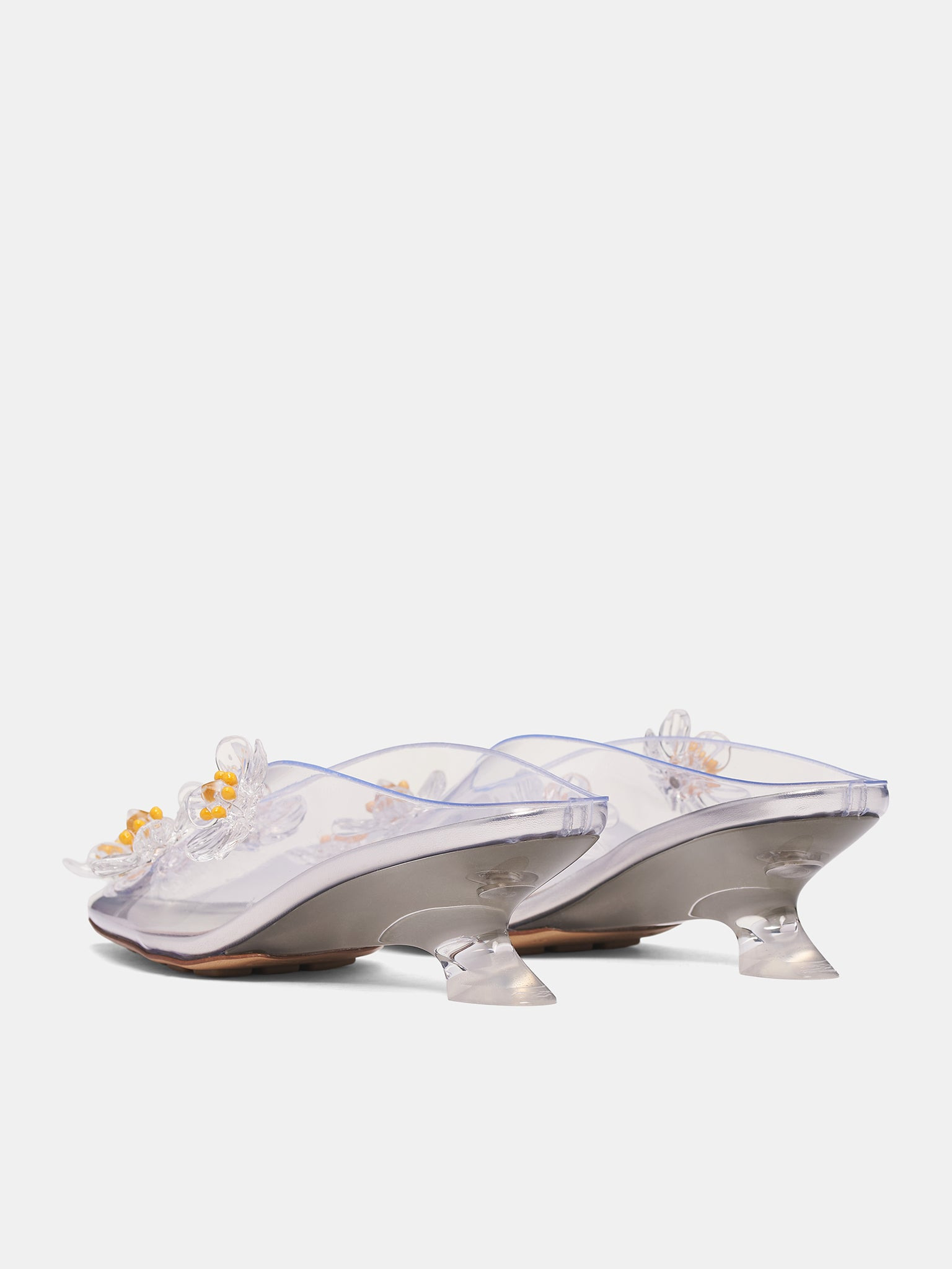Transparent PVC Helios Heeled Mules - 5