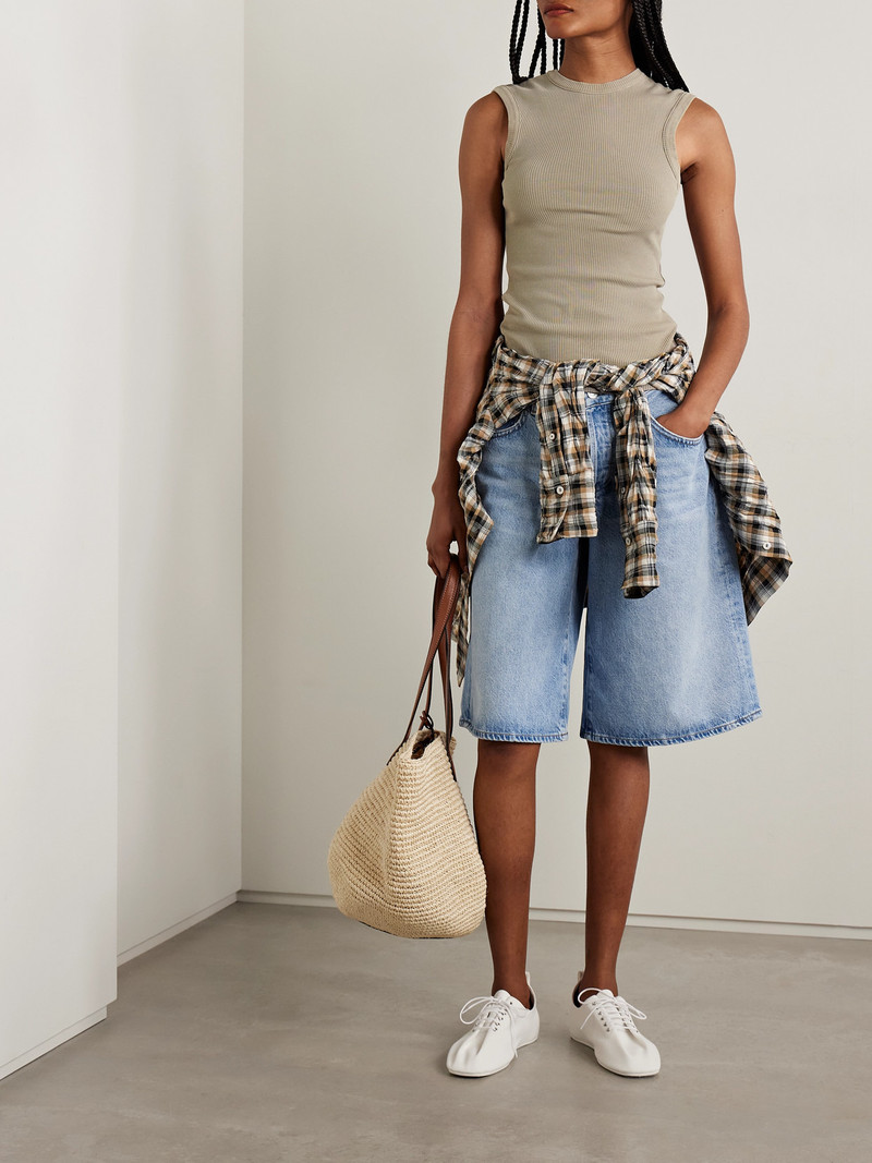 AGOLDE Cassidy Ribbed Stretch Organic Cotton And Lyocell-blend Jersey Tank outlook