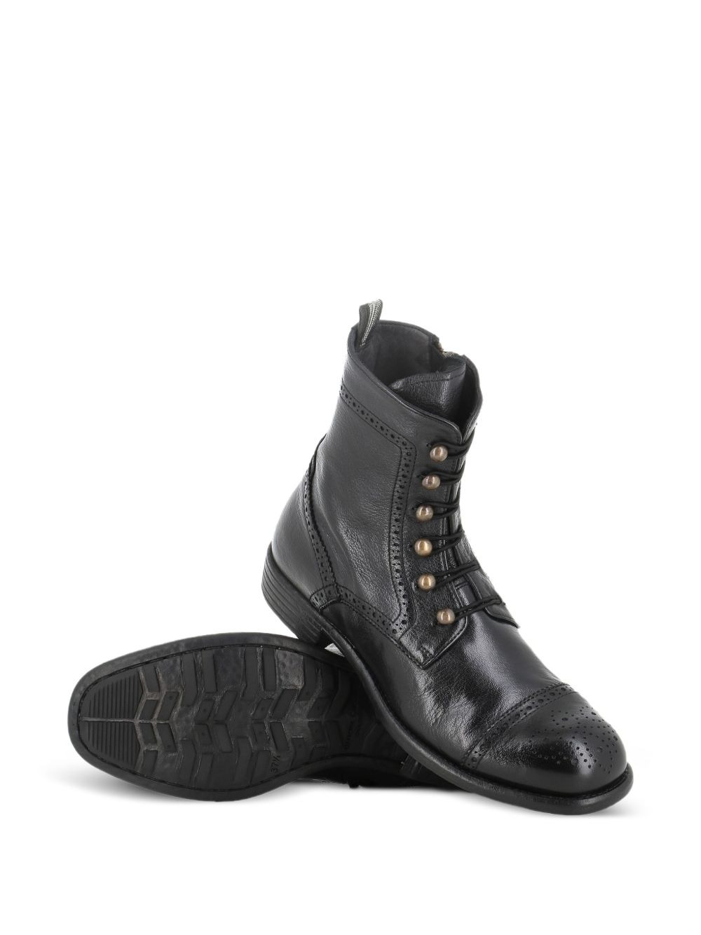 lace-up brogue boots - 4
