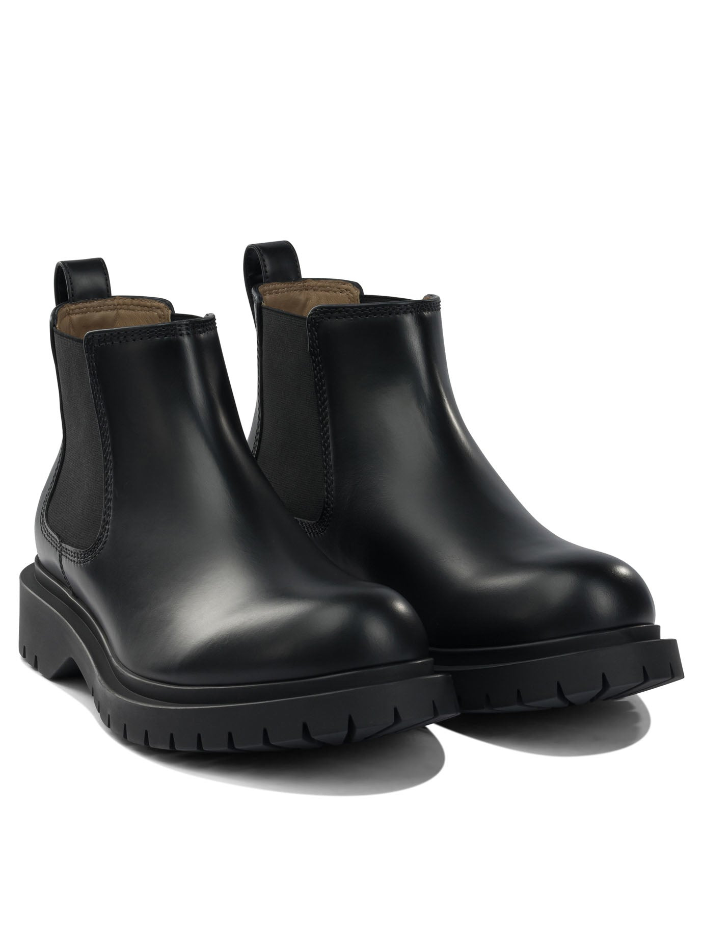 Leather Chelsea Ankle Boots Black - 2