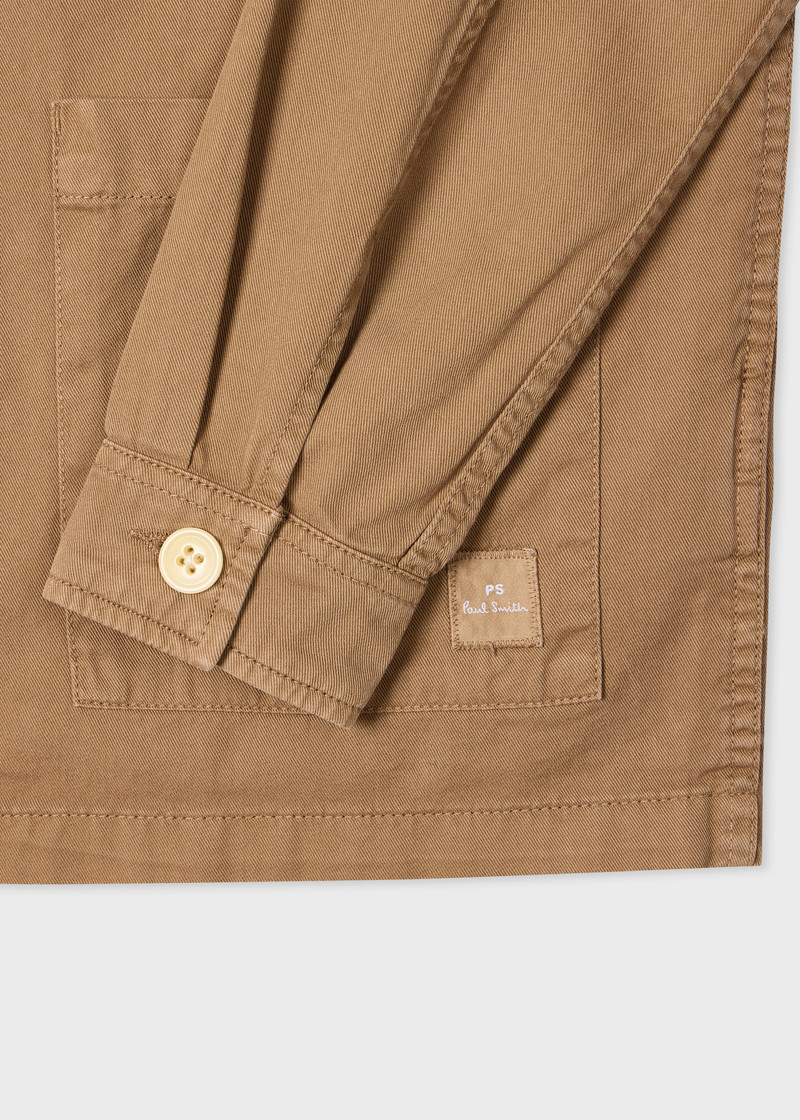 Paul Smith Tan Cotton-Twill 'Stitch Stripe' Work Jacket outlook