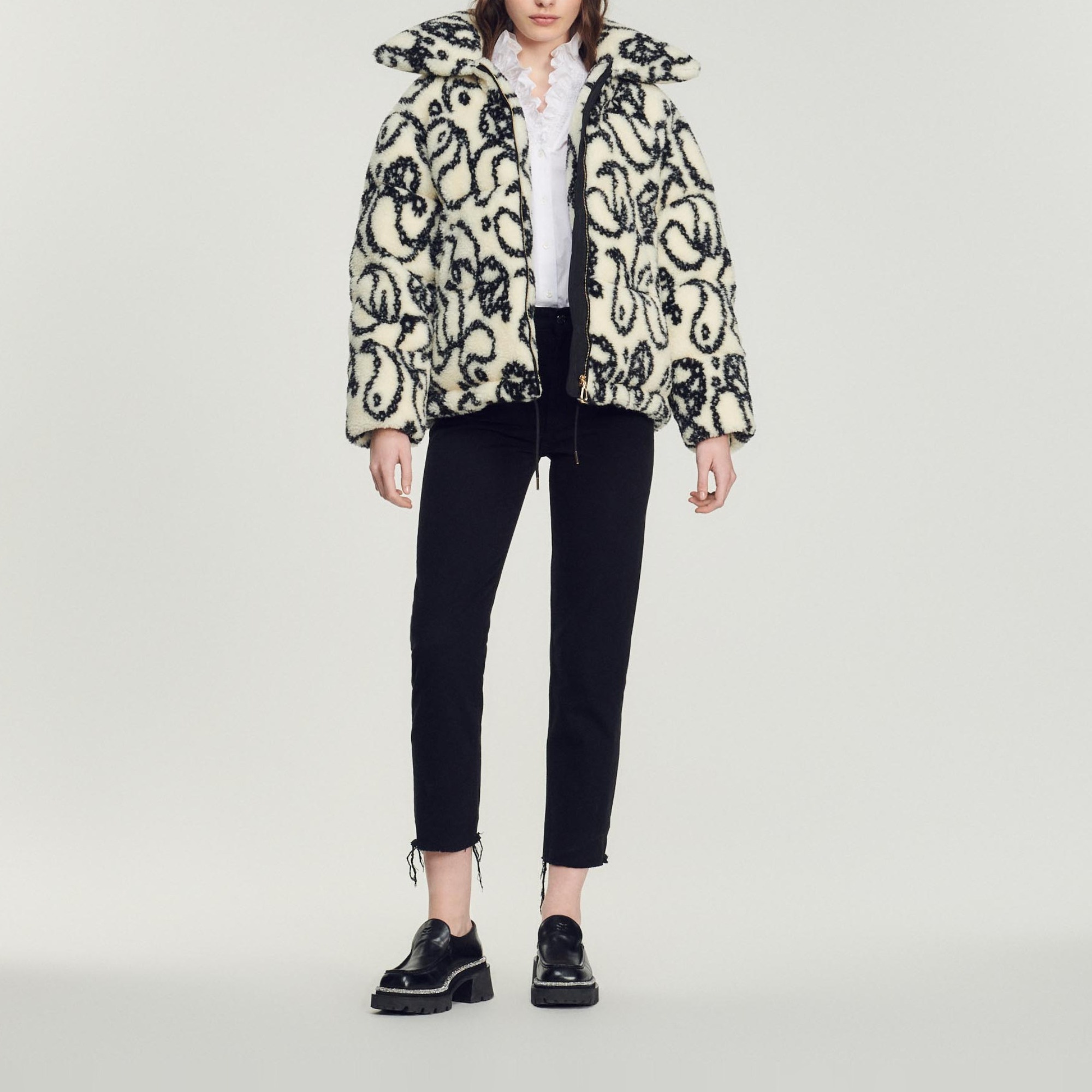 Oversized padded faux fur jacket - 3