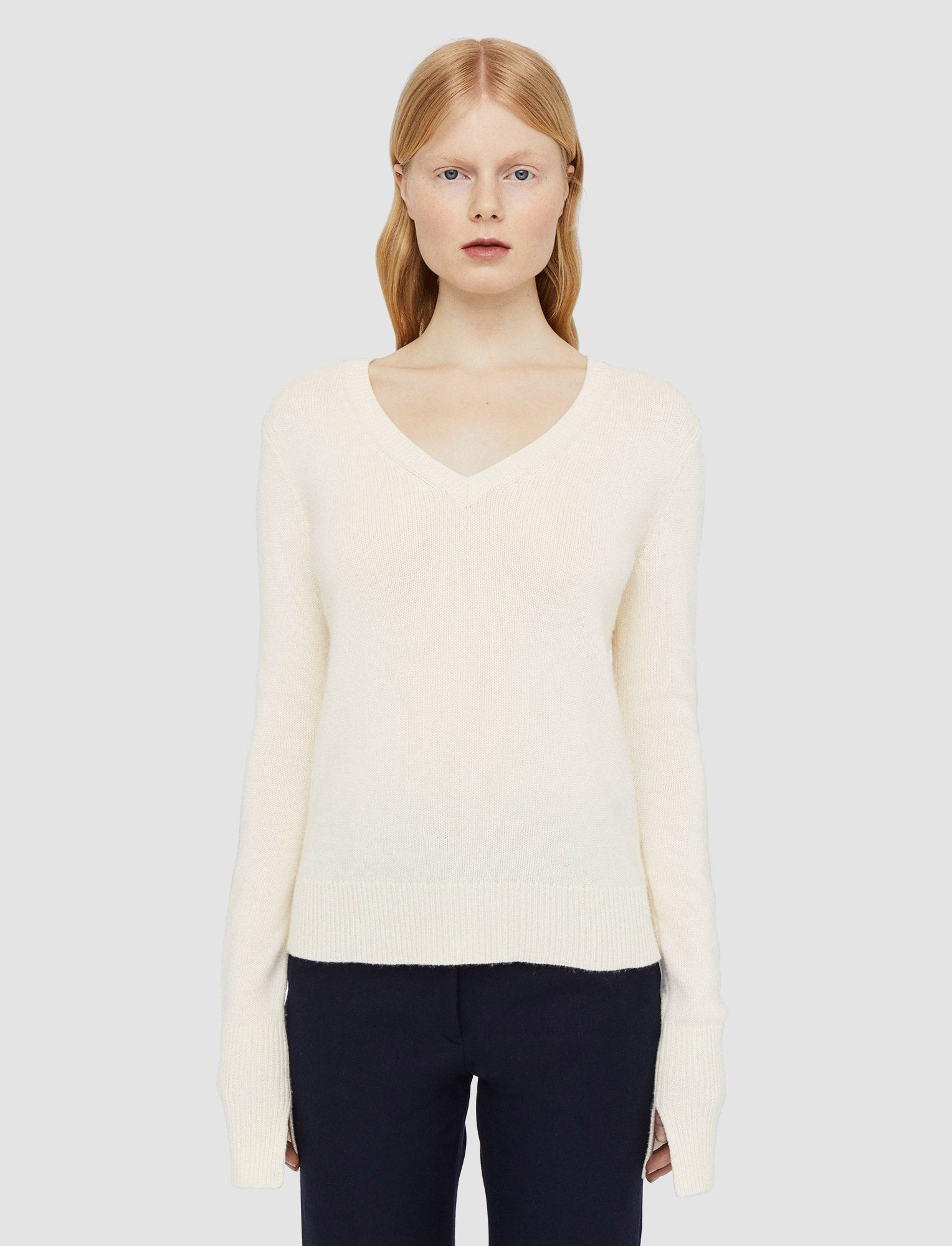 Pure Cashmere V Neck Jumper - 3