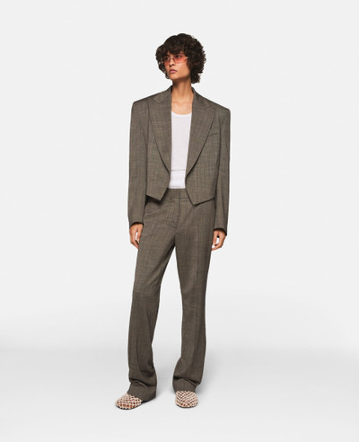 Stella McCartney Checked Mid-Rise Straight-Leg Wool Trousers outlook