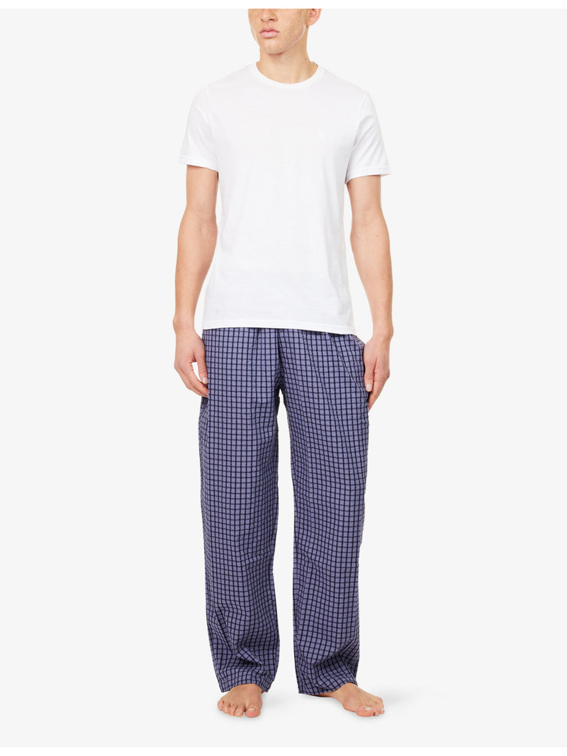 EMPORIO ARMANI Embroidered Crewneck Cotton-Jersey T-Shirt outlook