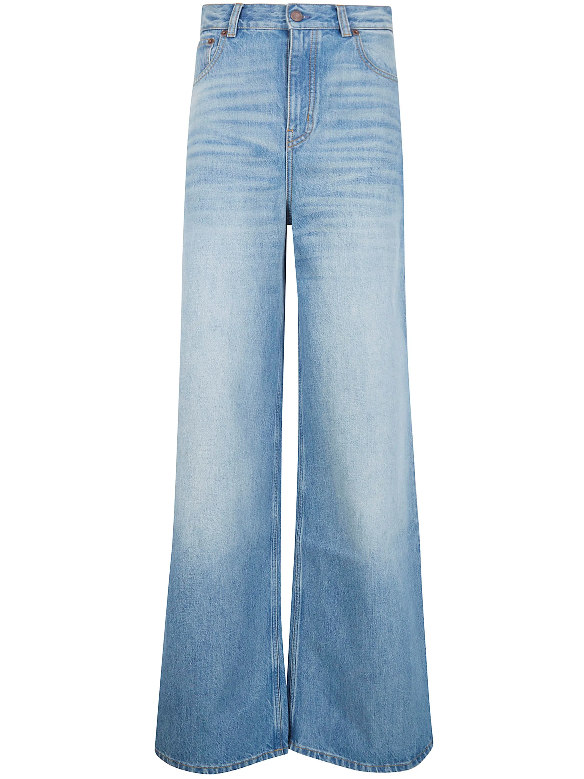 High Waisted Wide Leg Denim - 1