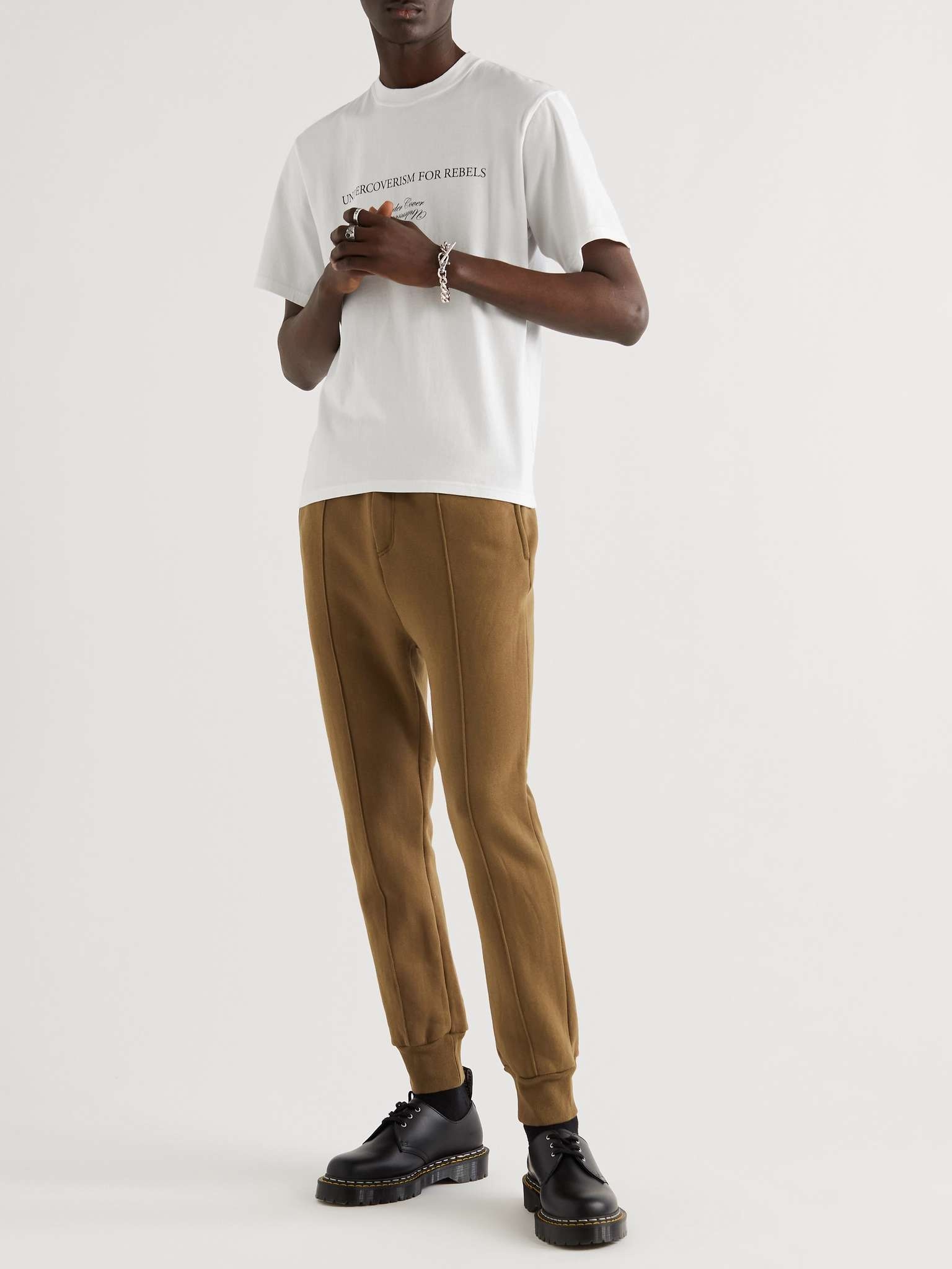 Tapered Pintucked Cotton-Jersey Sweatpants - 2