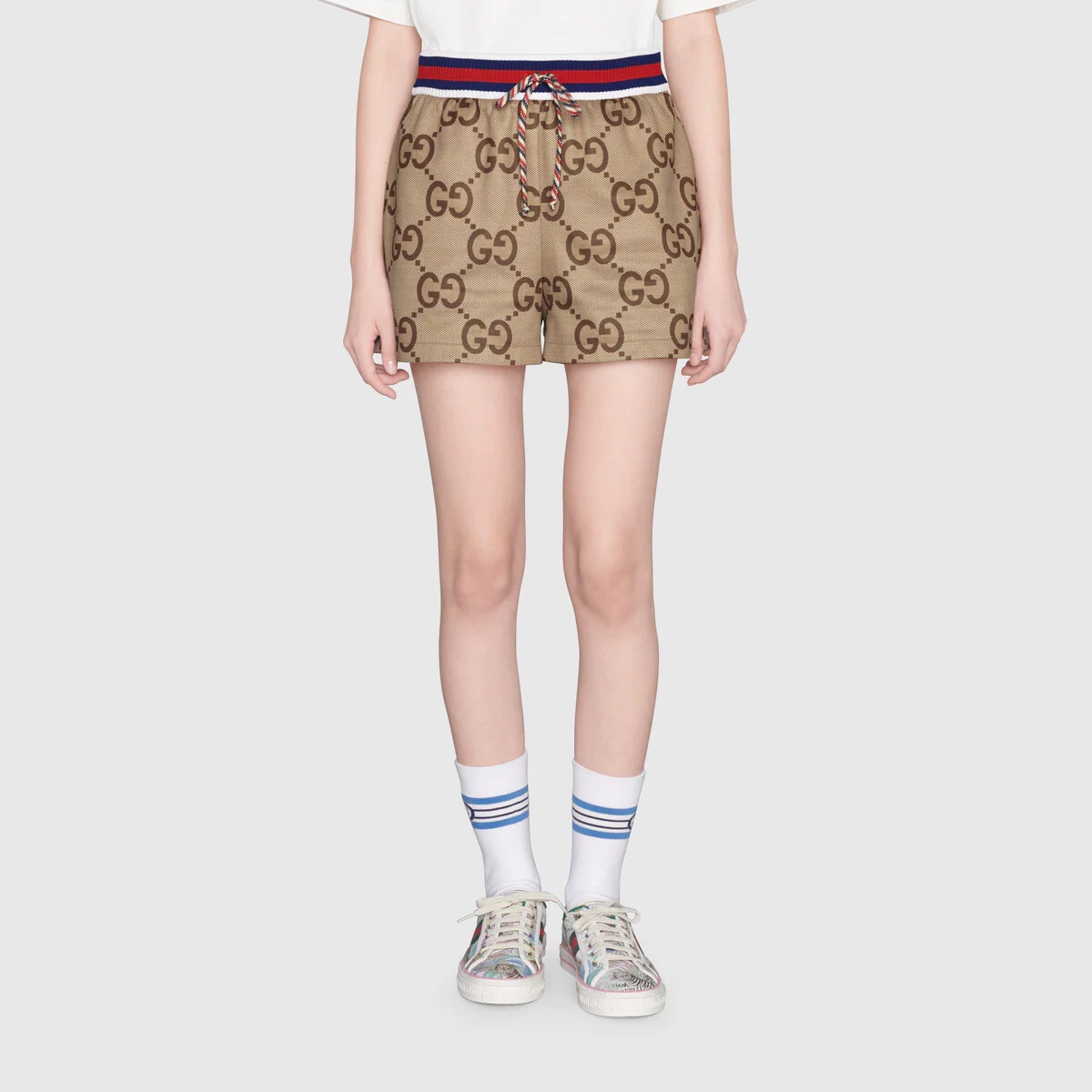 Gucci Tiger jumbo GG jersey shorts - 4