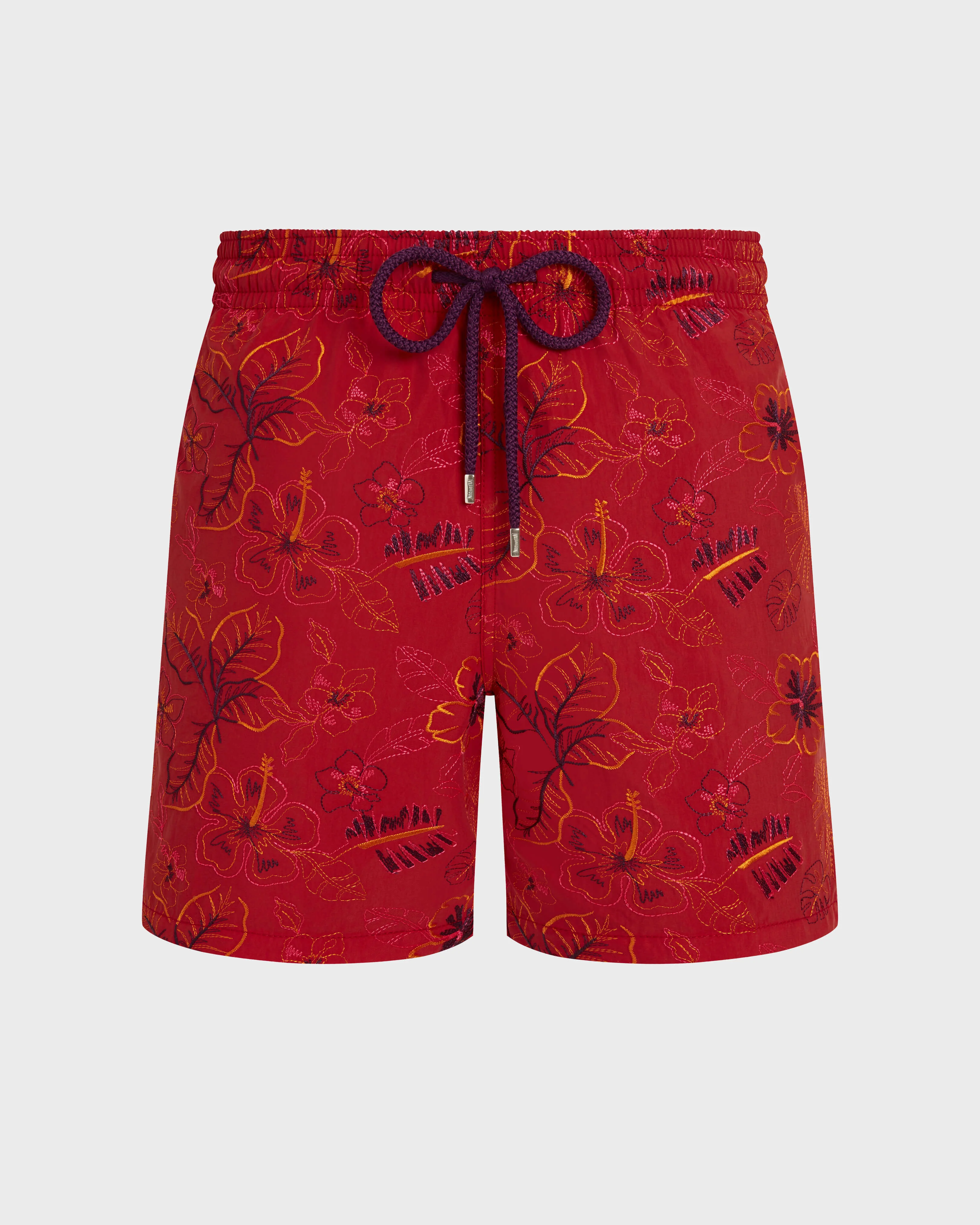 MEN EMBROIDERED SWIM TRUNKS ISLAND FLOWERS - LIMITED EDITION - 1
