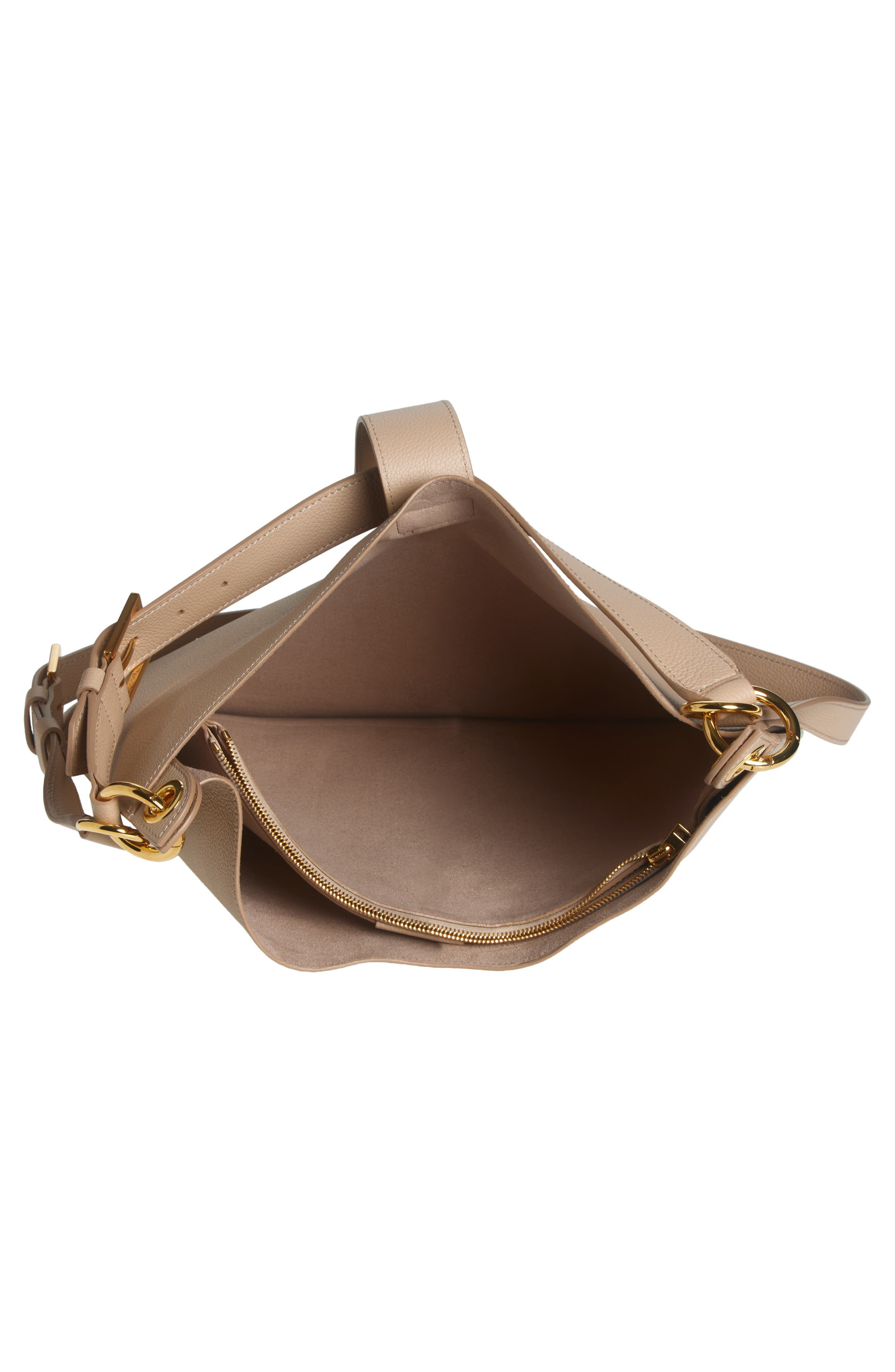 TOM FORD Large Tara Leather Hobo Bag in 1J013 Light Beige at Nordstrom - 5
