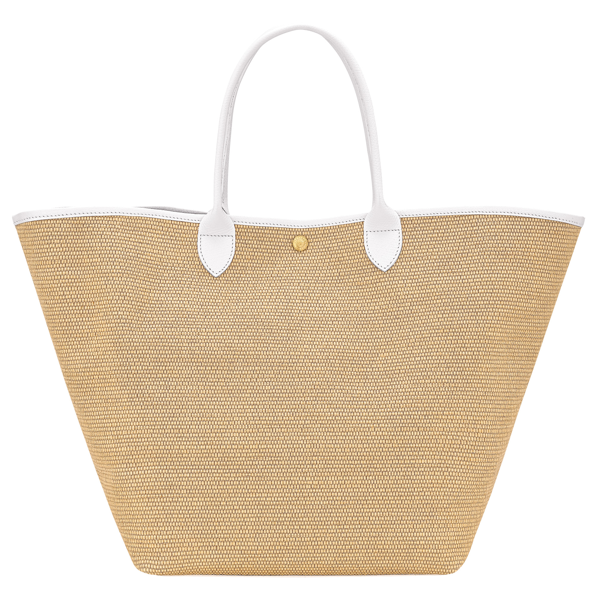 Le Pliage Collection M Basket bag White - Canvas - 4