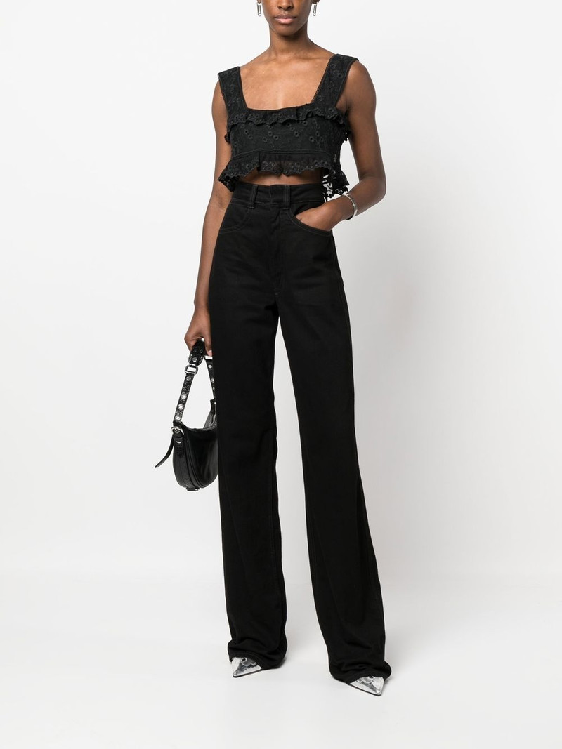 Isabel Marant lace-trim cropped top outlook