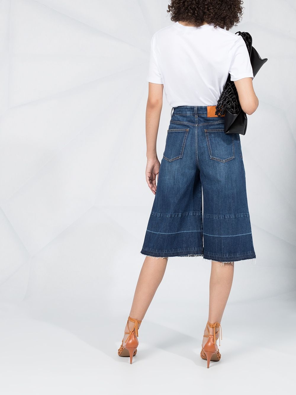 high-waist culotte jeans - 4