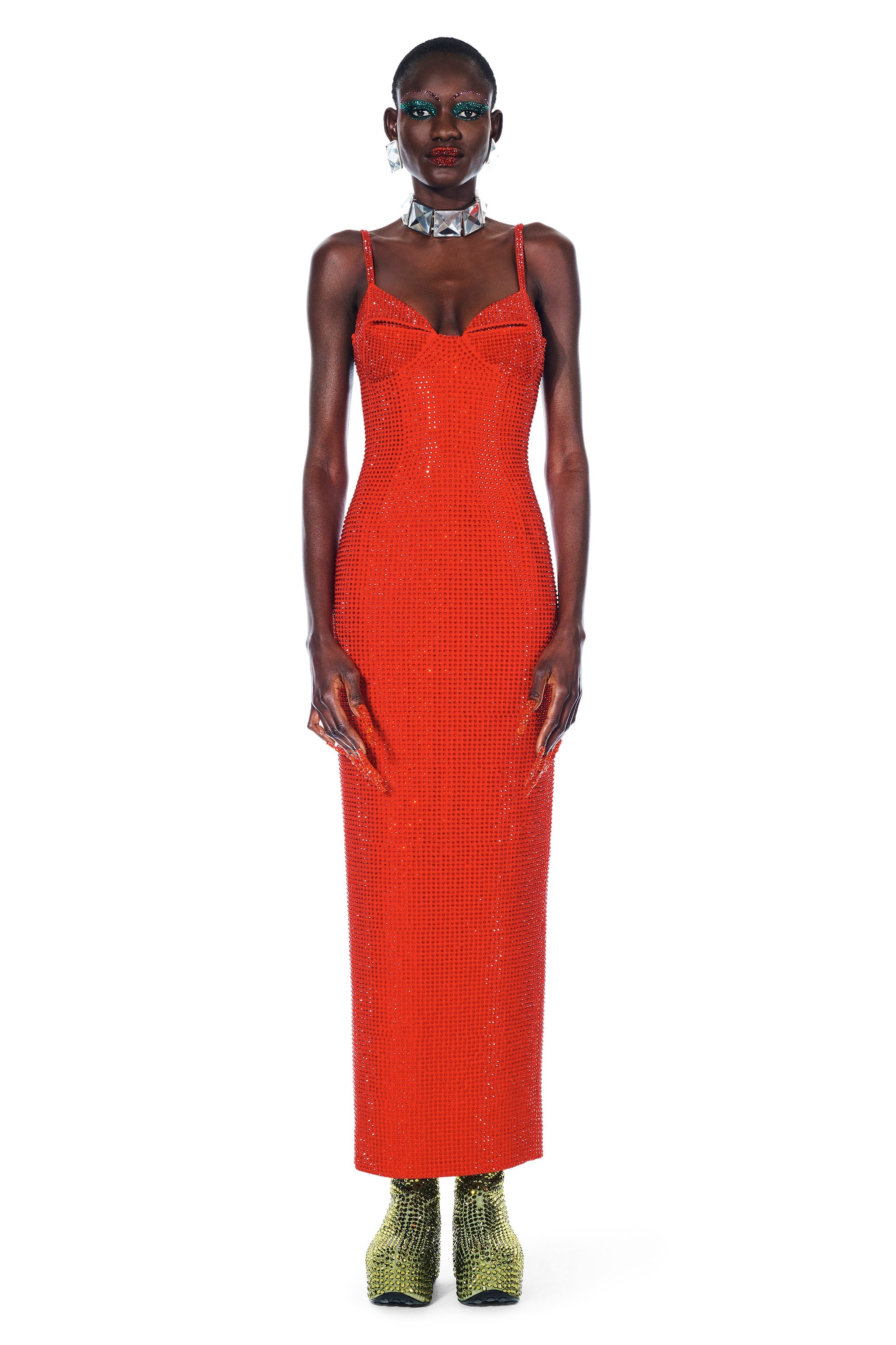 CRYSTAL EMBELLISHED GOWN - 4