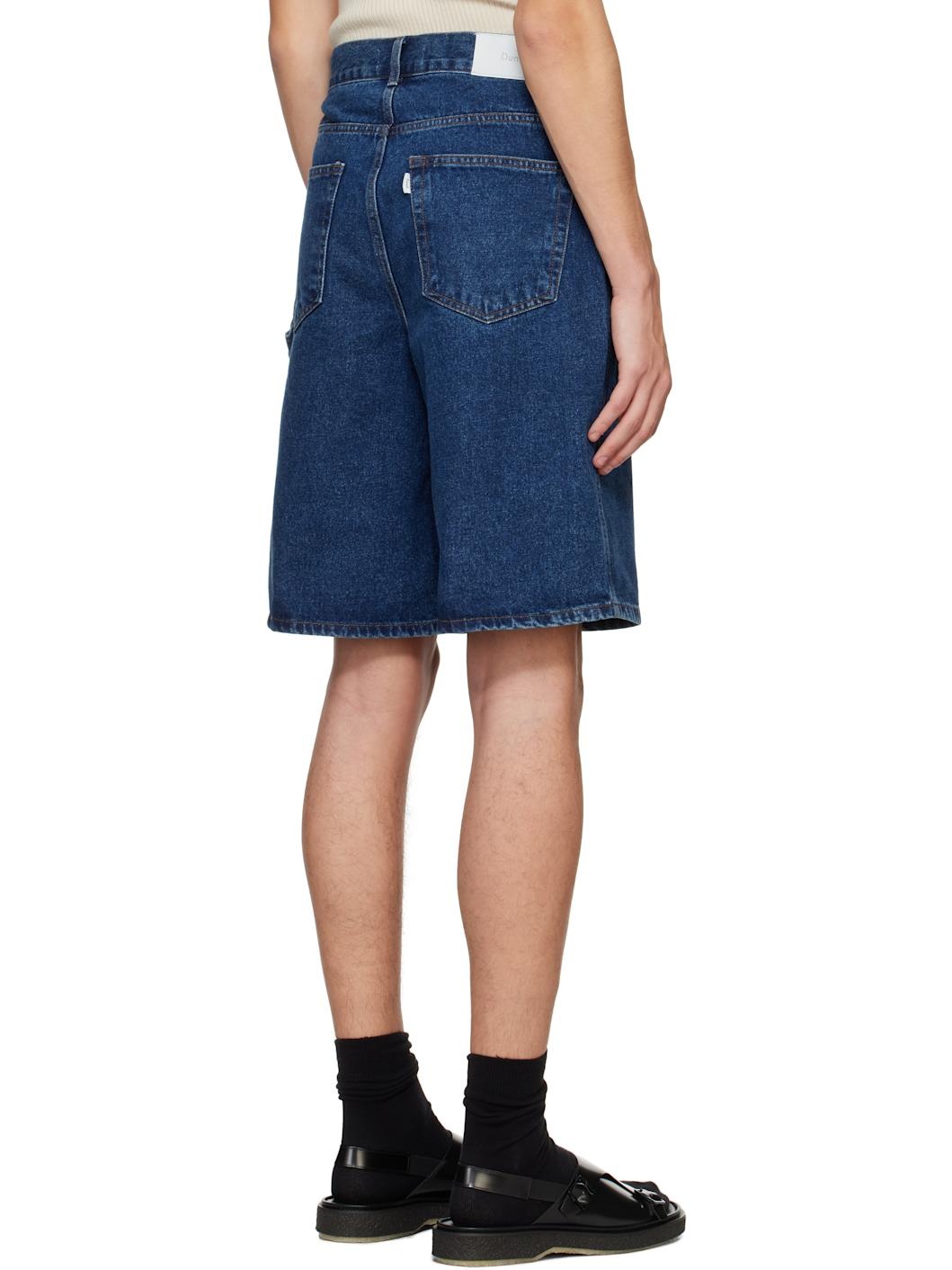 Blue Classic Baggy Denim Shorts - 3