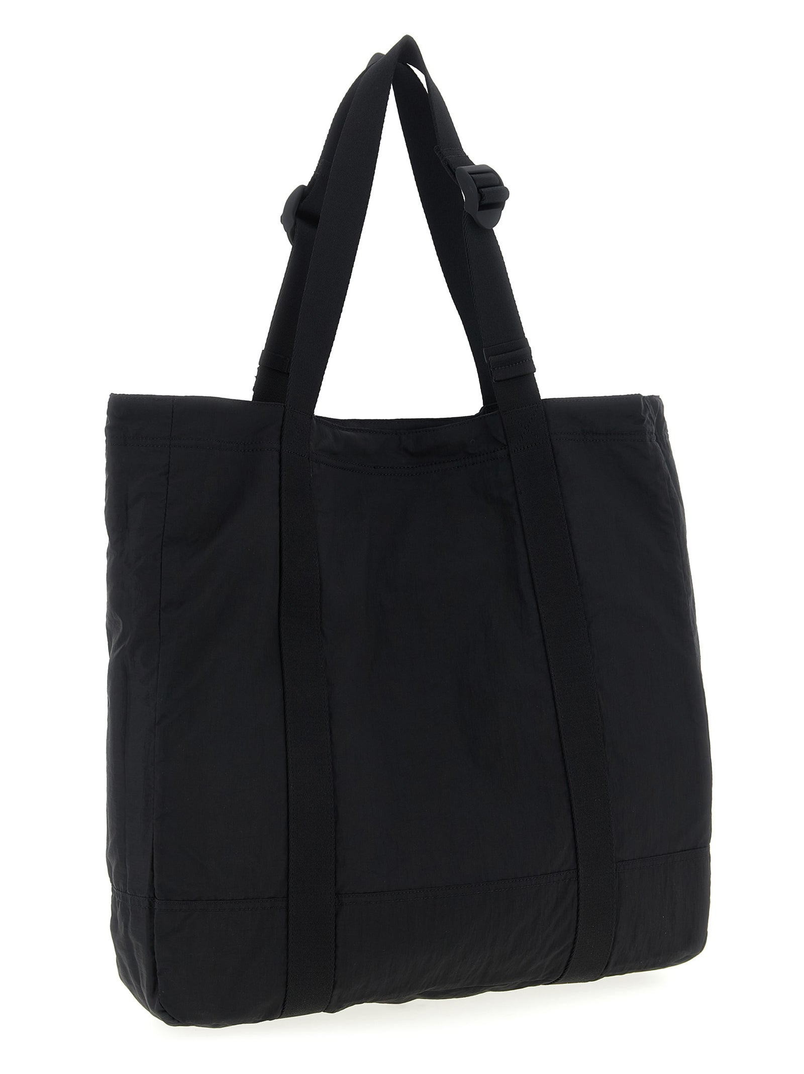 Logo Patch Shopping Bag Tote Bag Black - 2
