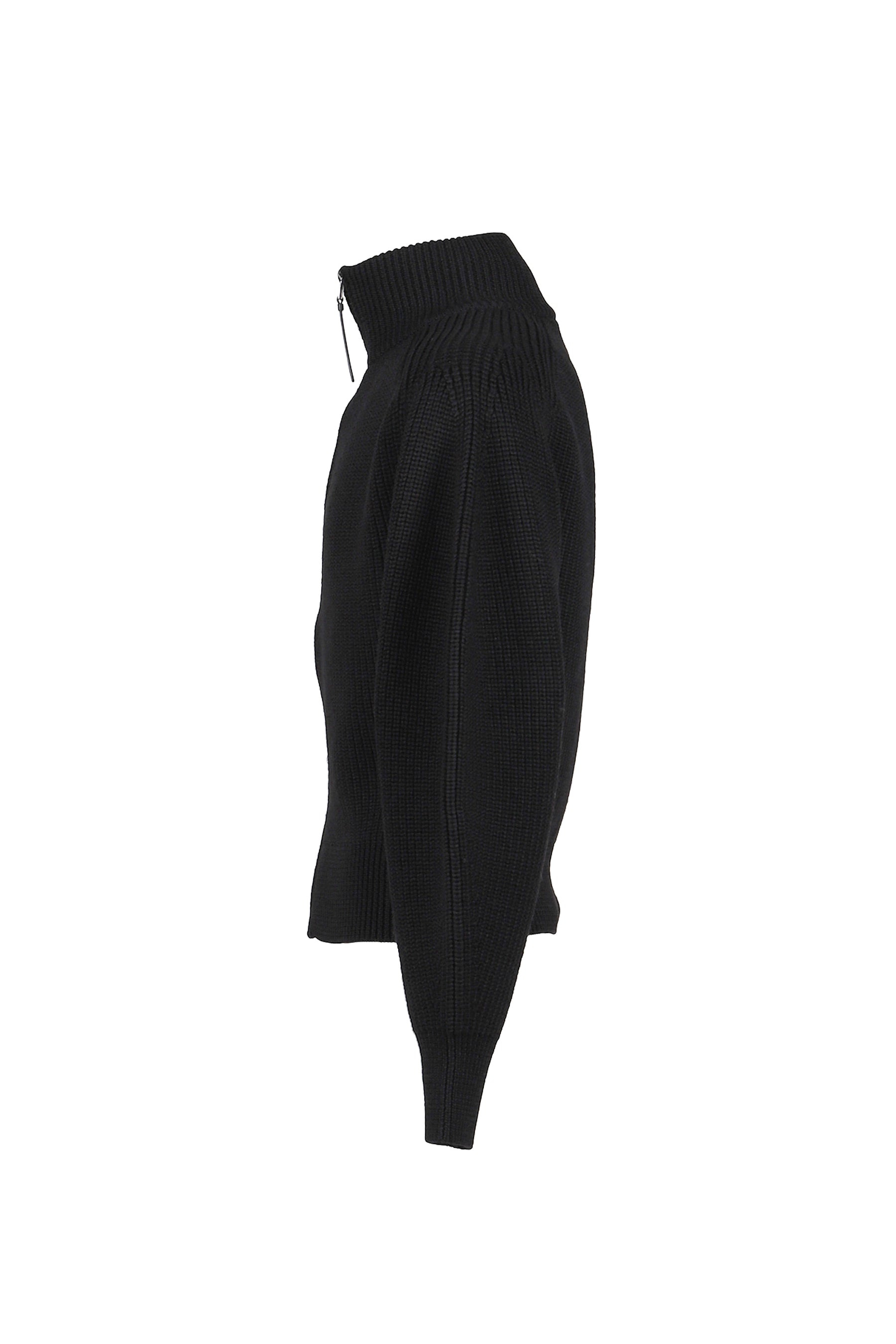 LE CARDIGAN ZIPPE MERINO / BLK - 3