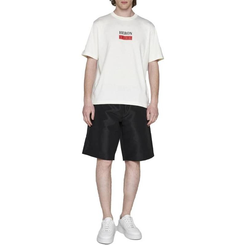 HERON PRESTON SS23 Bonded T-Shirt 'White Red' HMAA032S23JER0100125 - 3