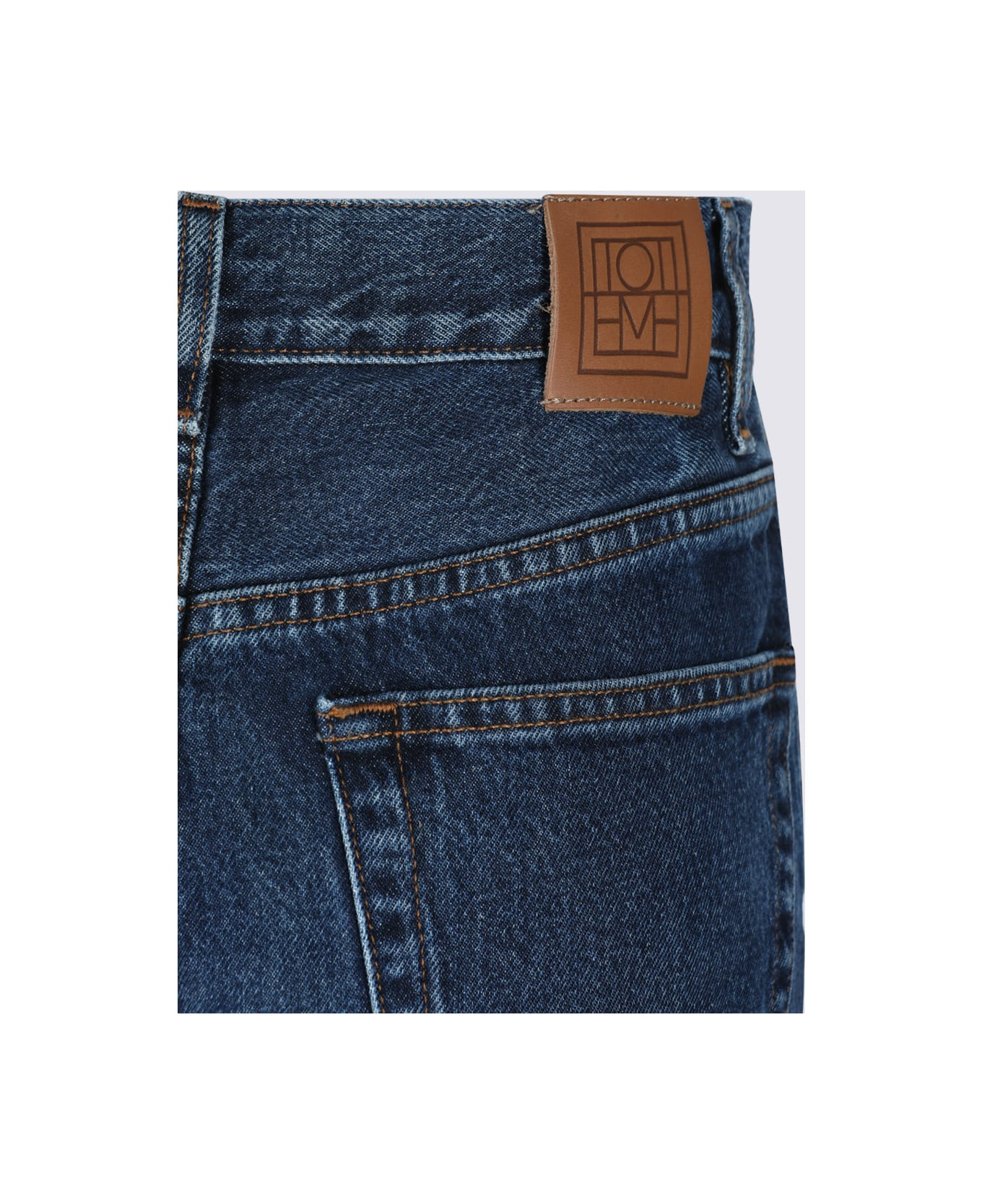 Dark Blue Cotton Jeans - 4