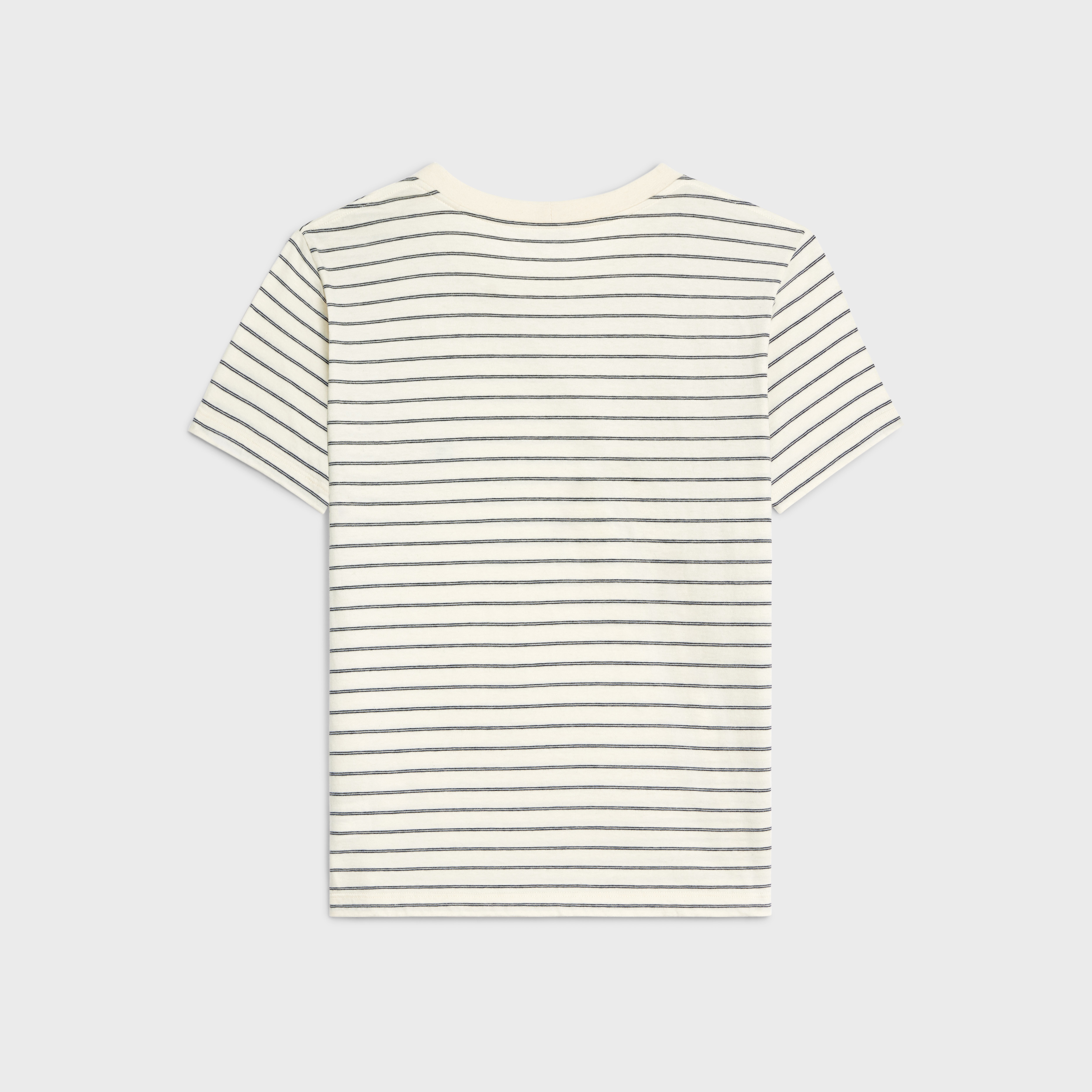 CELINE regular triomphe T-shirt in striped jersey | REVERSIBLE