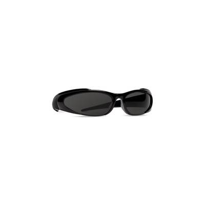 BALENCIAGA Reverse Xpander Rectangle Sunglasses  in Black outlook