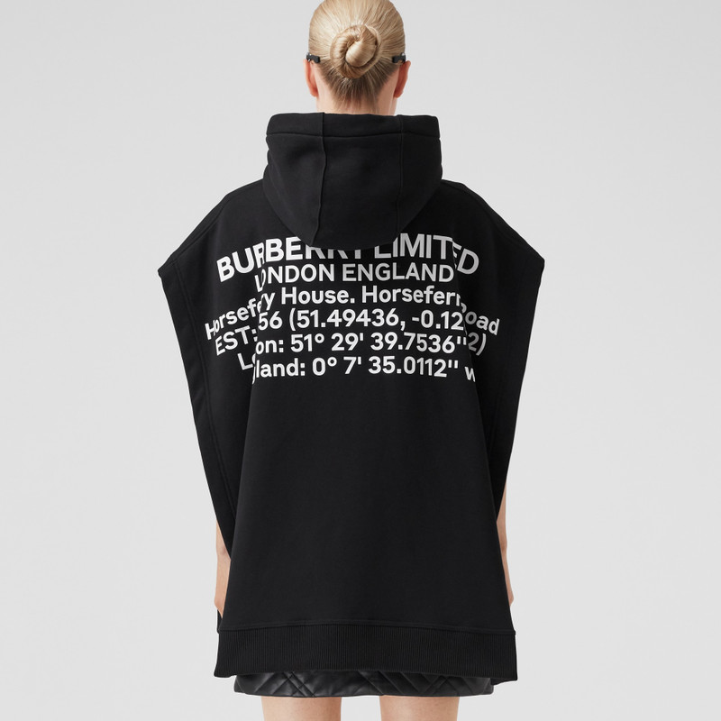Burberry Coordinates Print Cotton Blend Hooded Poncho outlook