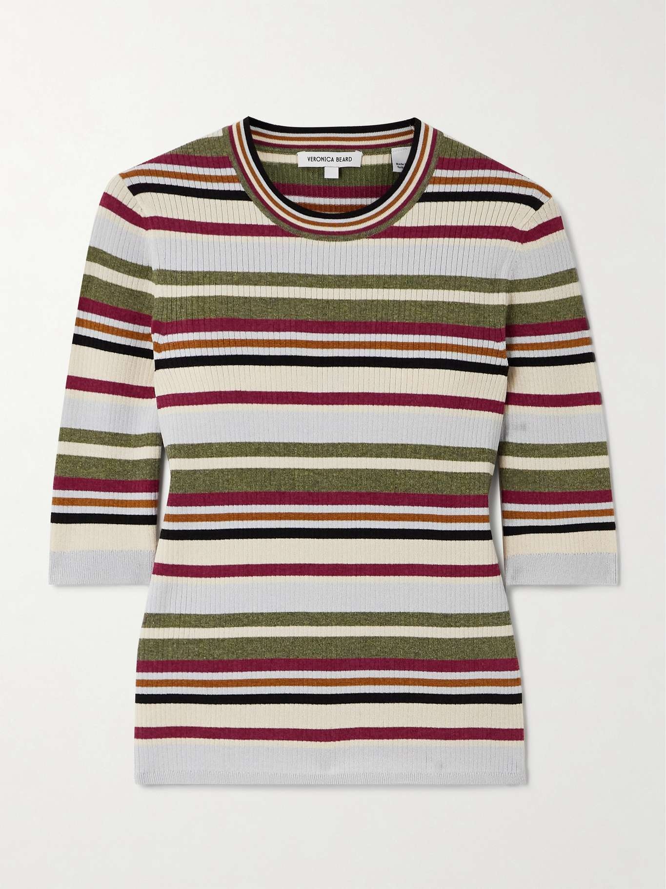 Kavya striped ribbed-knit sweater - 1