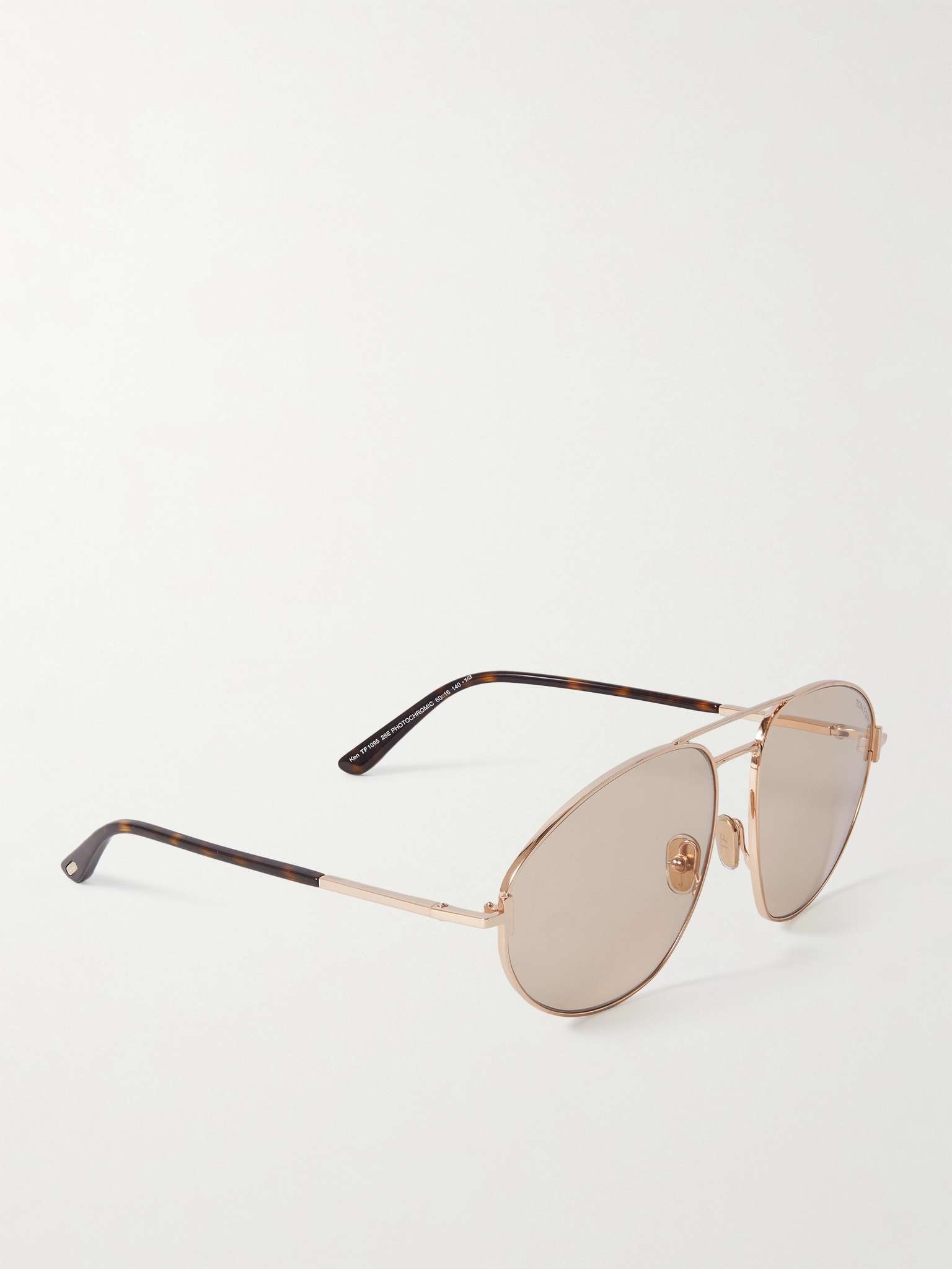 Ken Aviator-Style Rose Gold-Tone Sunglasses - 3