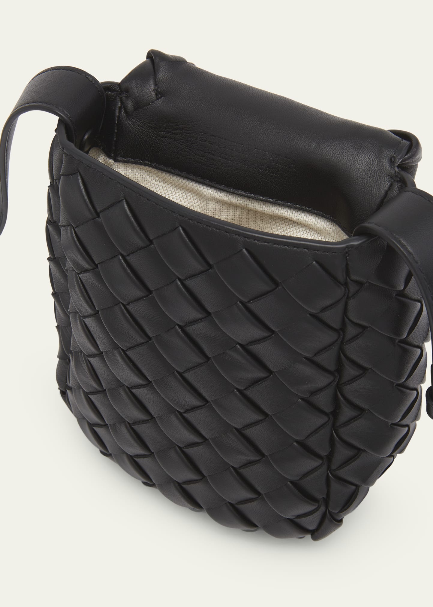 Men's Mini Padded Intrecciato Leather Crossbody Bag - 4