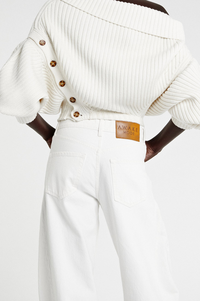 DENIM JEANS WITH INSERTS WHITE 6