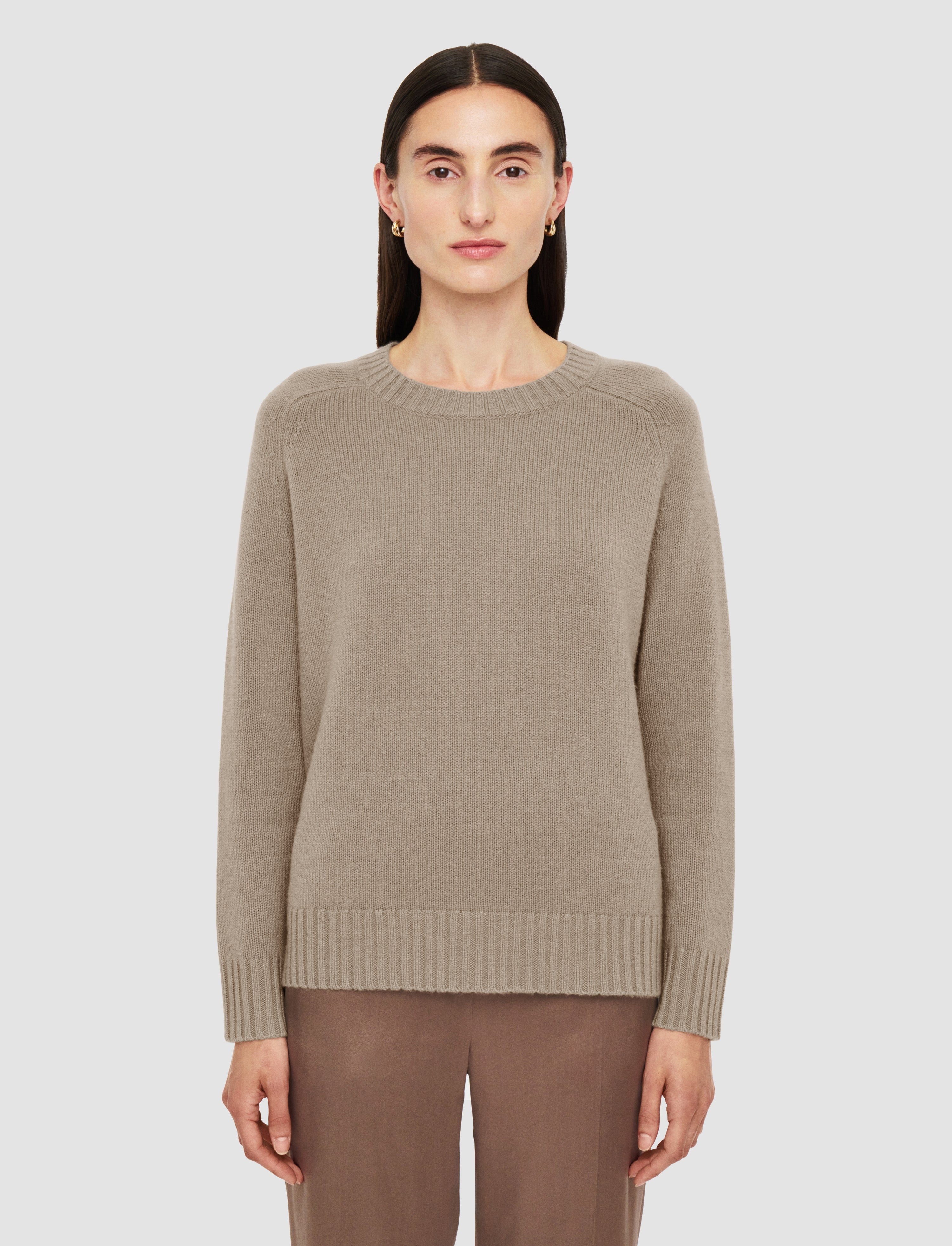 Open Cashmere Round Neck Jumper - 3