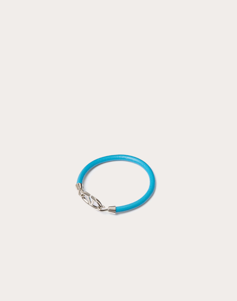 VALENTINO GARAVANI VLOGO THE BOLD EDITION BRACELET IN LEATHER AND METAL 3