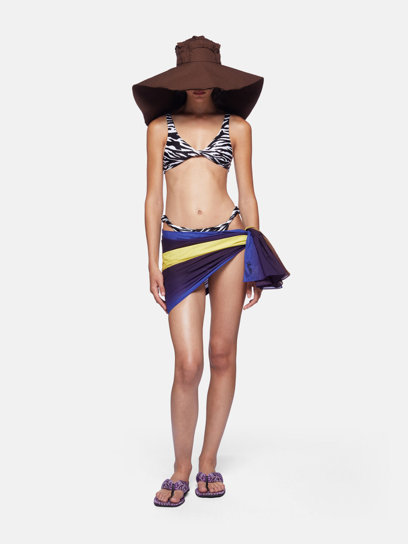 BLUE, PURPLE AND LIGHT YELLOW PAREO 3