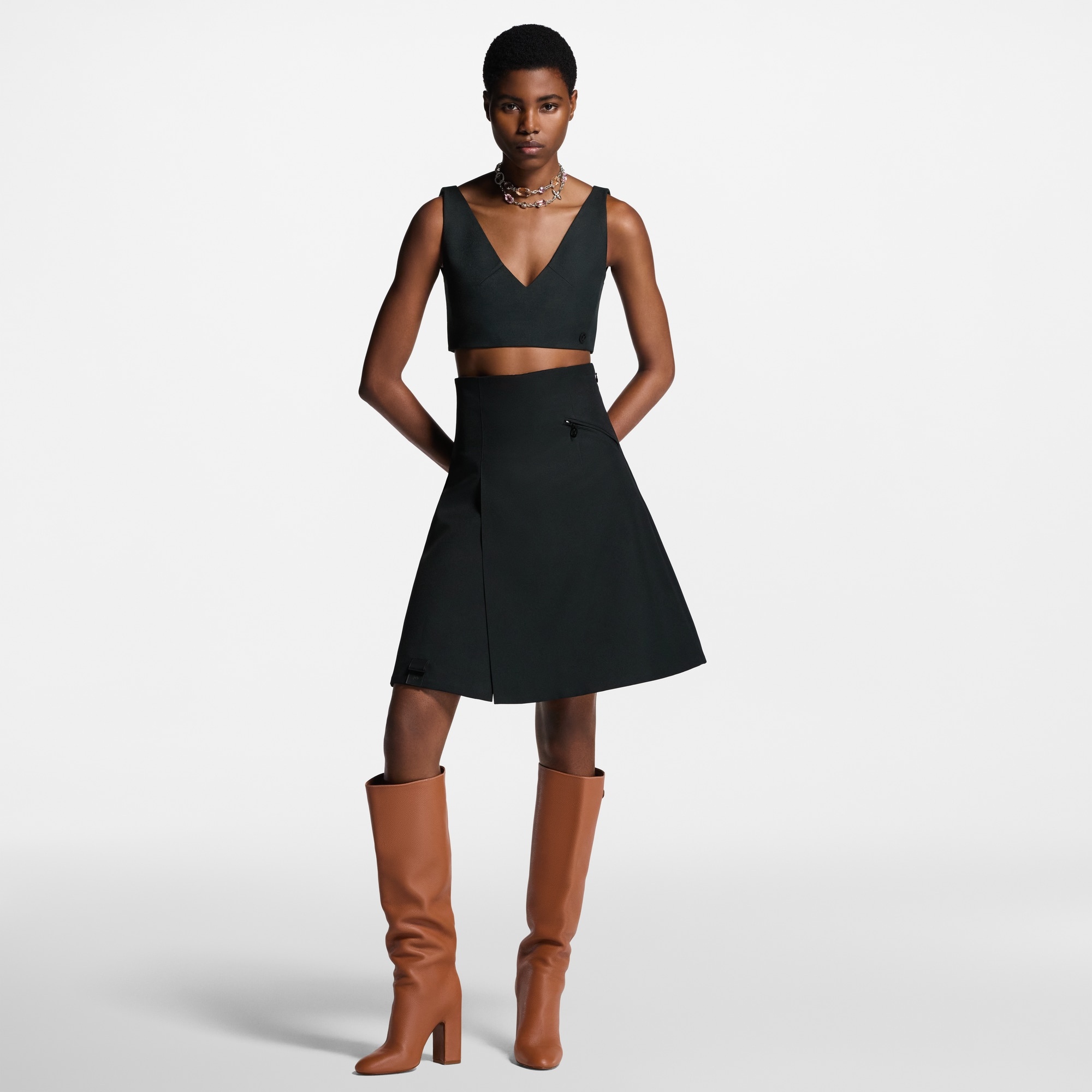 Technical Gabardine Mini Skirt - 6