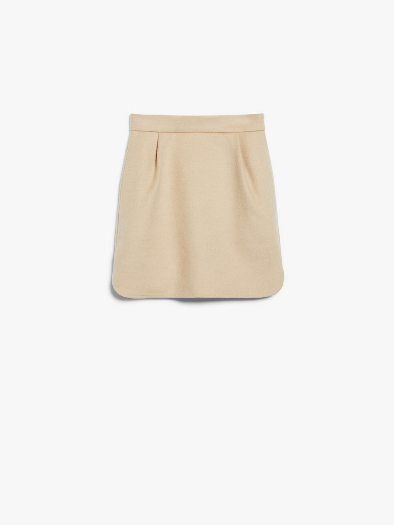 BOBBIO Ivory camel colour mini skirt 1