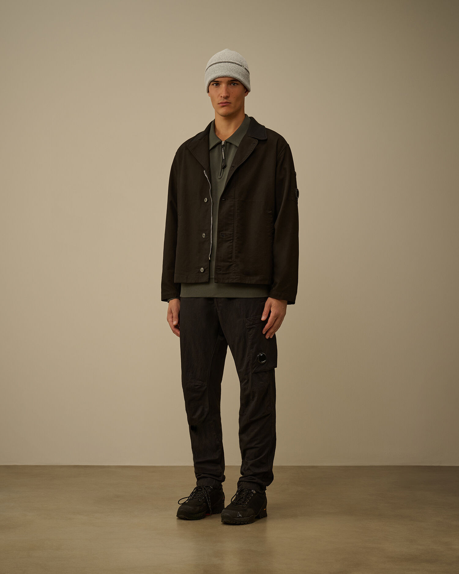 Cotton/Nylon Double Satin Lens Button Overshirt - 2