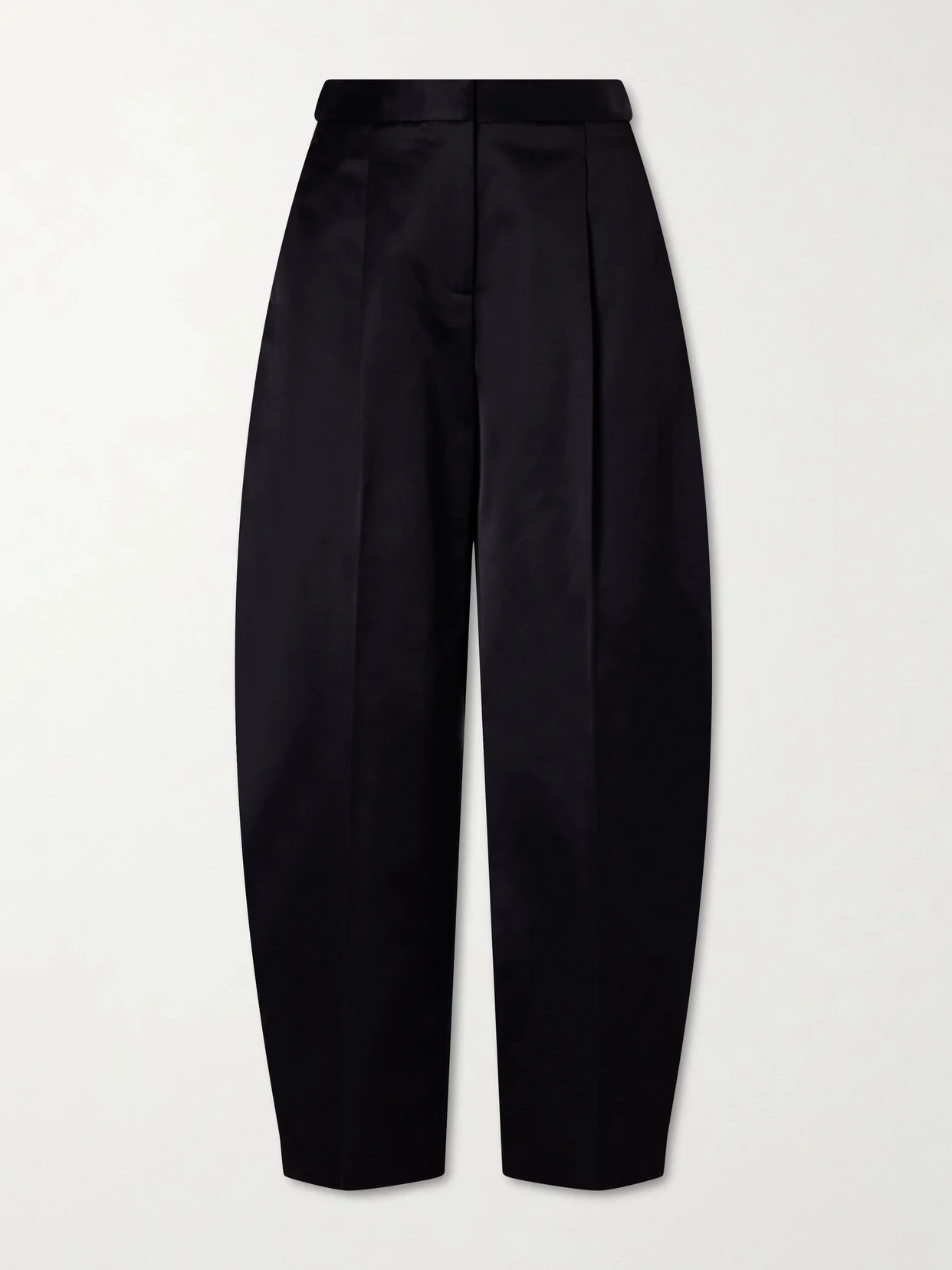 Pleated Cotton-blend Tapered Pants - 1