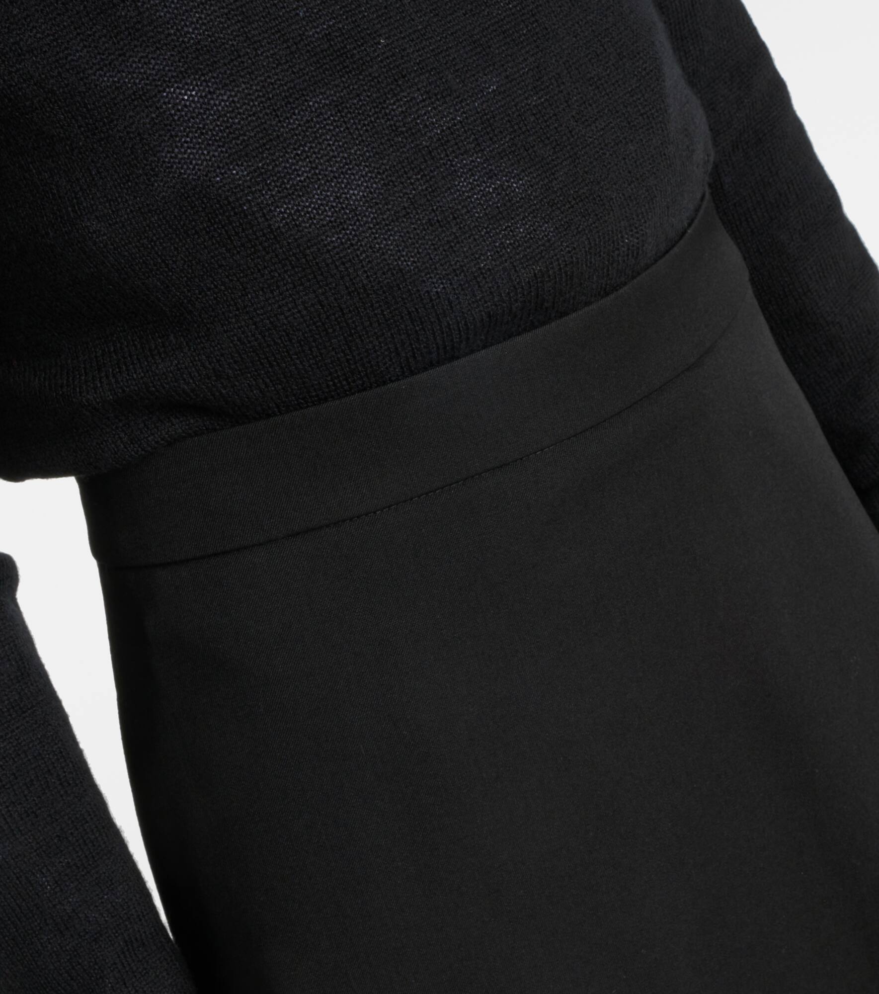 Asymmetric virgin wool midi skirt - 4
