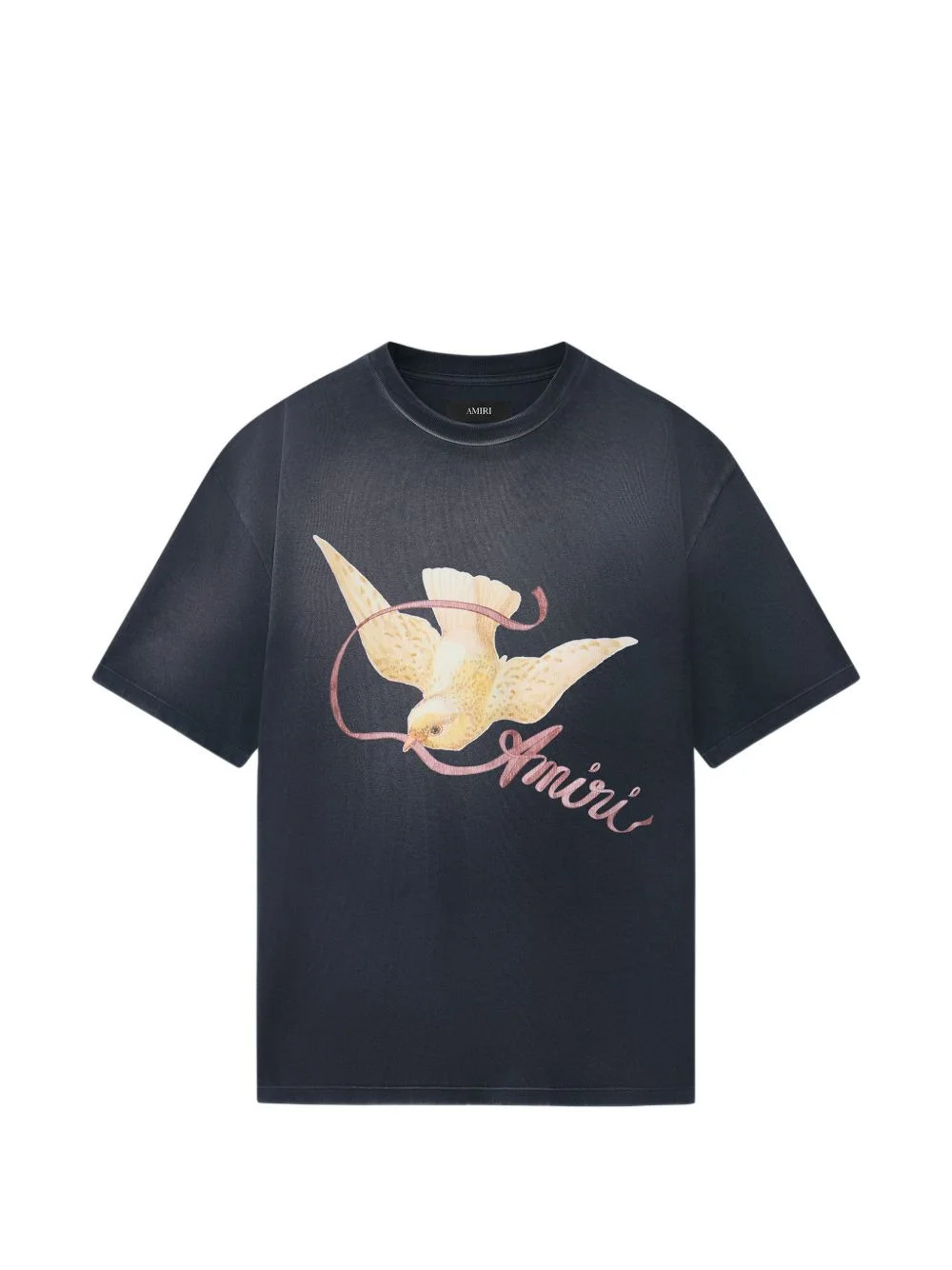 bird-print oversized T-shirt - 1