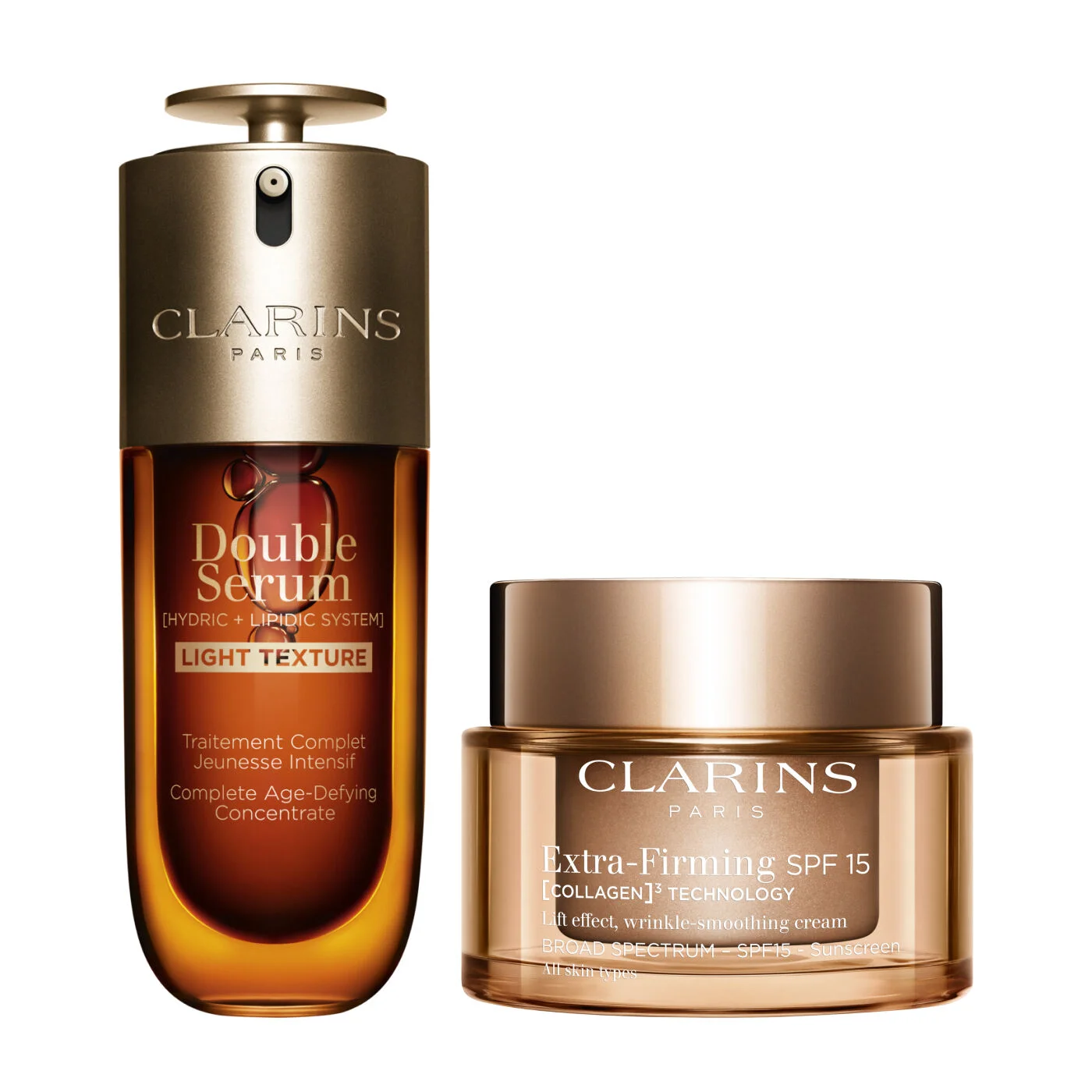 Double Serum Light & Extra-Firming Set with SPF | 1.7 Oz Double Serum Light & Extra-Firming Day Crea - 1