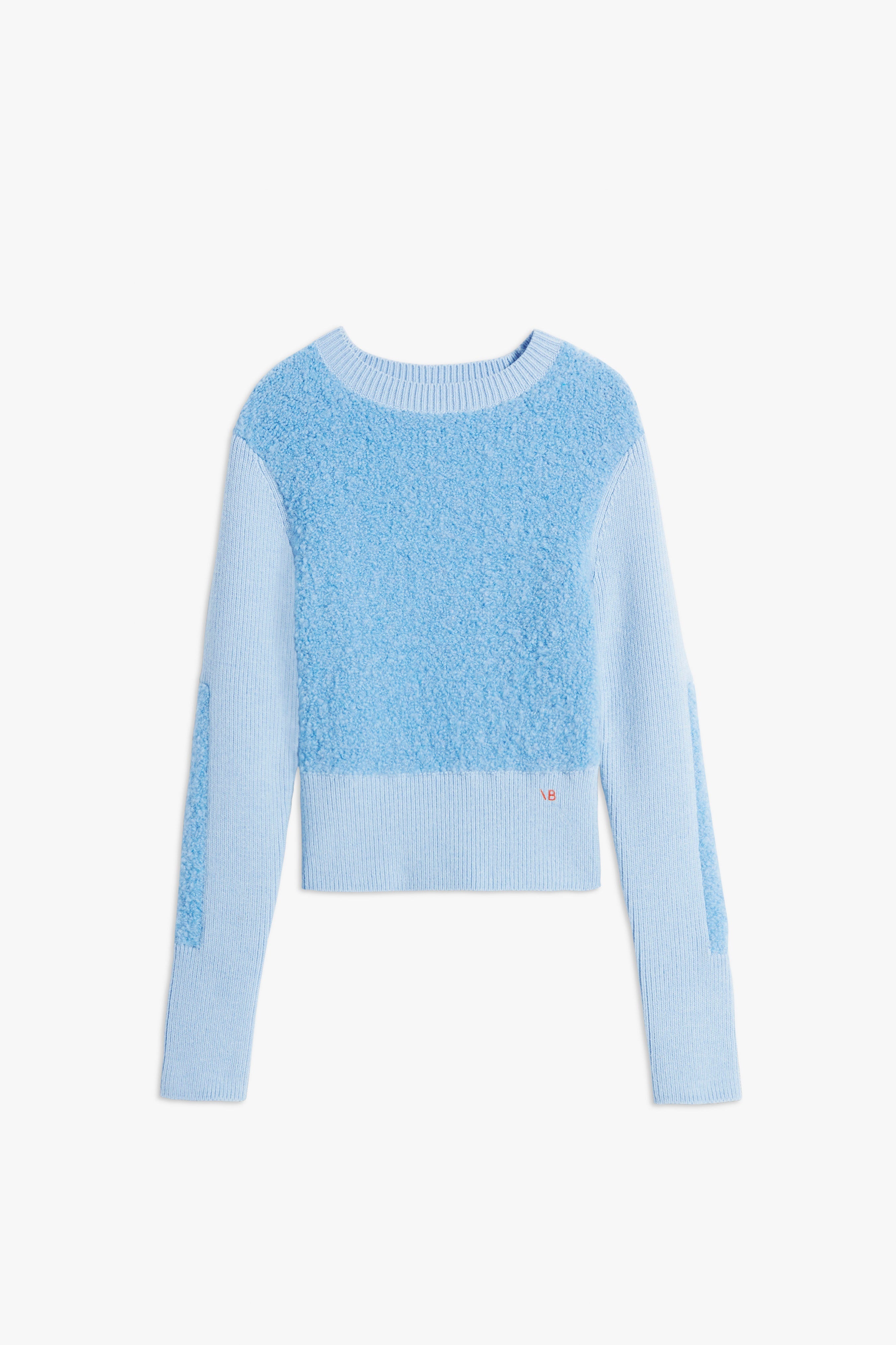 Crew Neck Jumper in Light Blue - 1