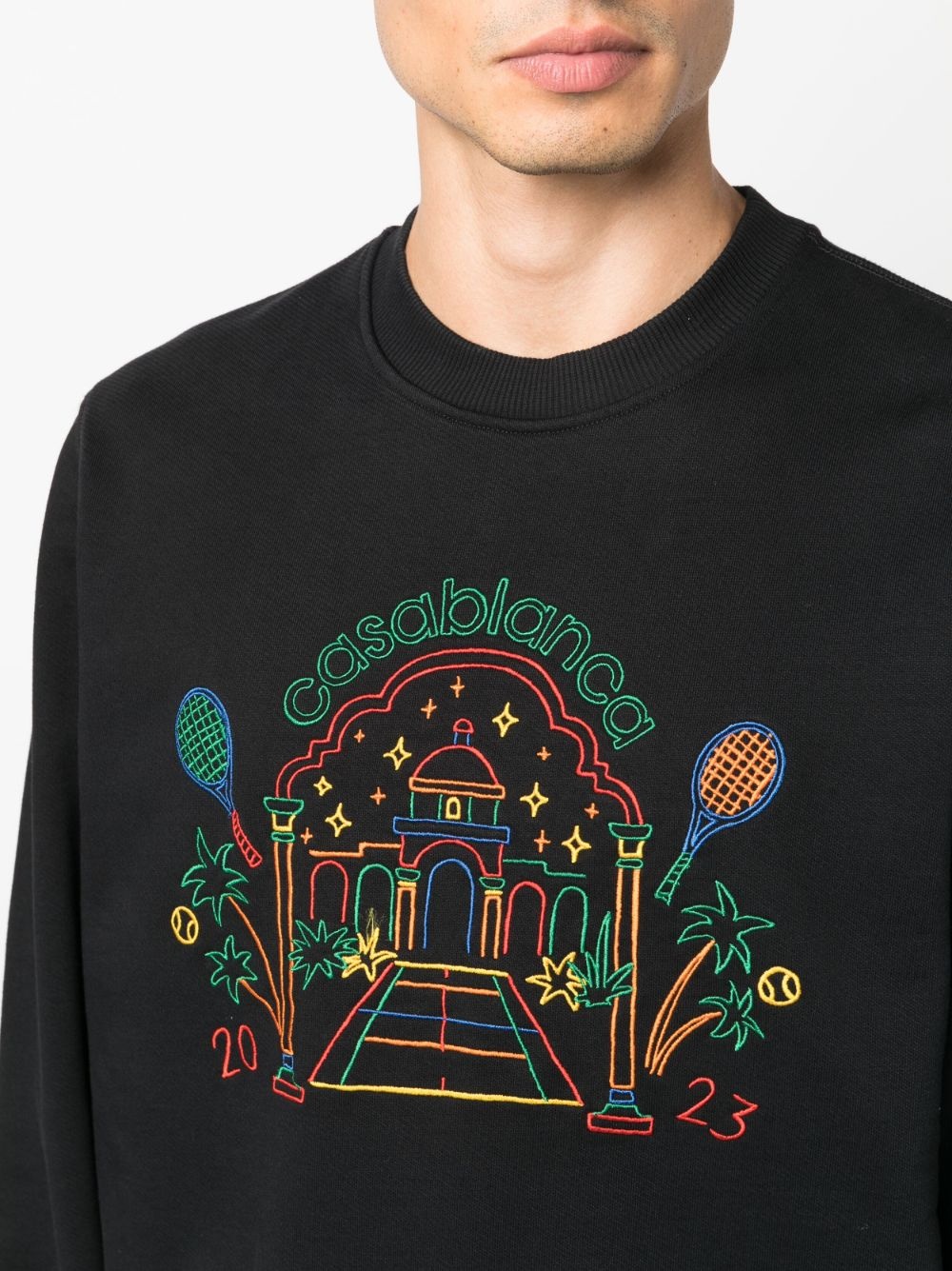 Rainbow Crayon Temple organic-cotton sweatshirt - 5