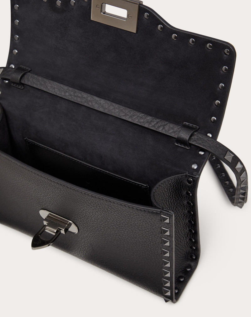 SMALL ROCKSTUD GRAINY CALFSKIN CROSSBODY BAG 4
