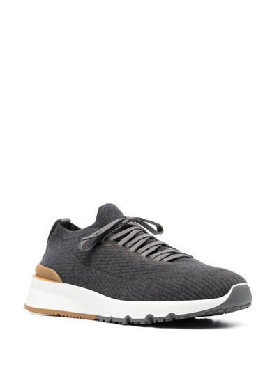 Brunello Cucinelli knitted low-top sneakers outlook