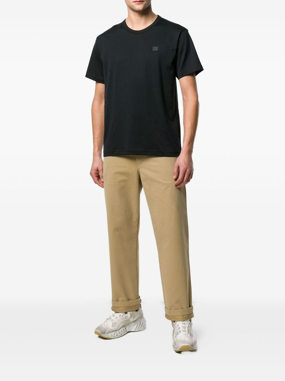 face-patch crew neck T-shirt - 2