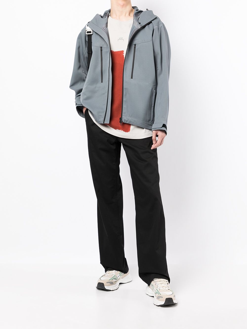 wool zip-up jacket - 2