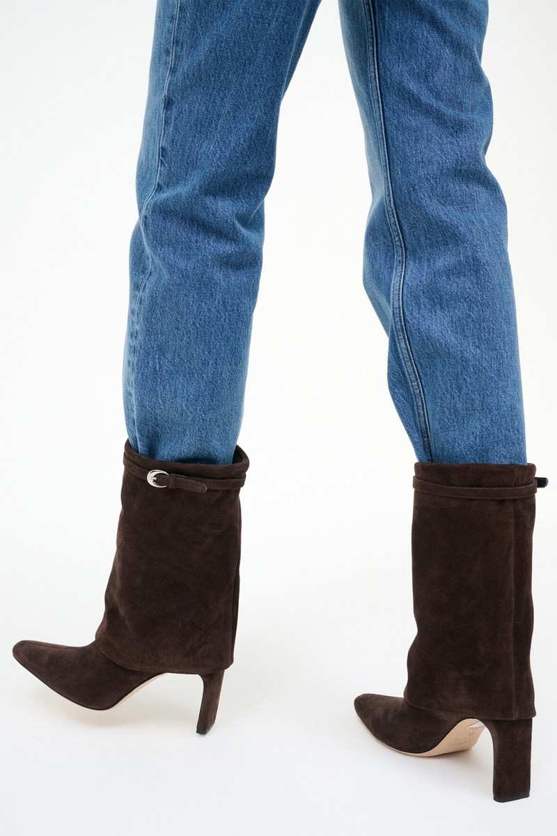 STAUD WALLY FOLDOVER MID-CALF BOOT ESPRESSO SUEDE 7